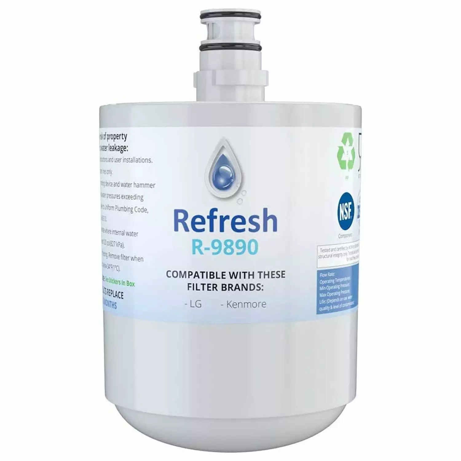 Replacement For LG WF-LT500P Refrigerator Water Filter - by Refresh