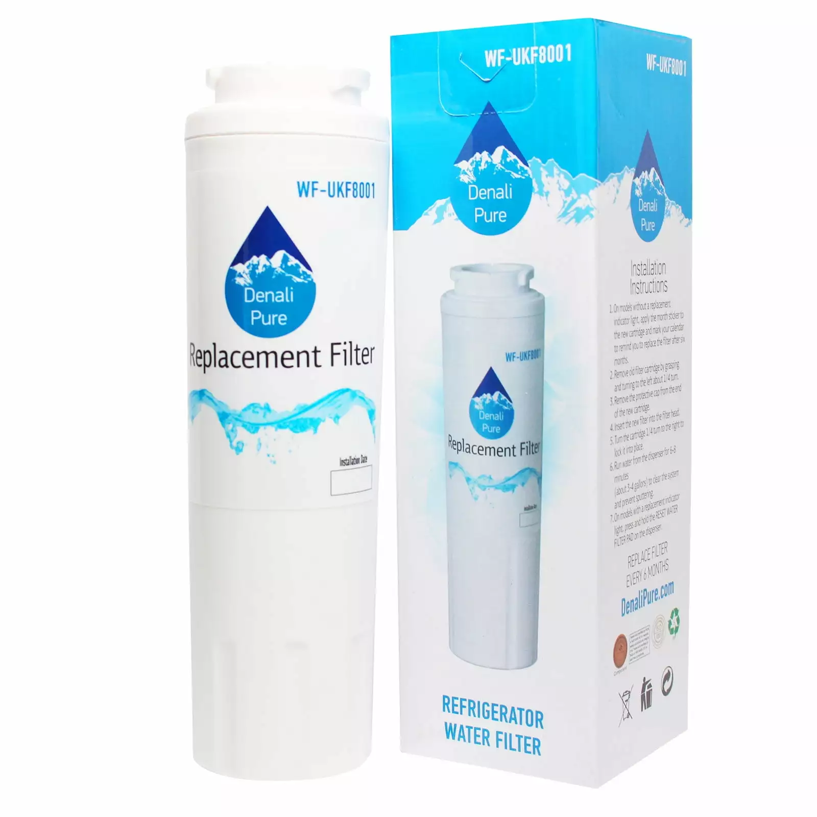 Replacement KitchenAid KFCS22EVMS4 Refrigerator Water Filter - Compatible KitchenAid 4396395 Fridge Water Filter Cartridge