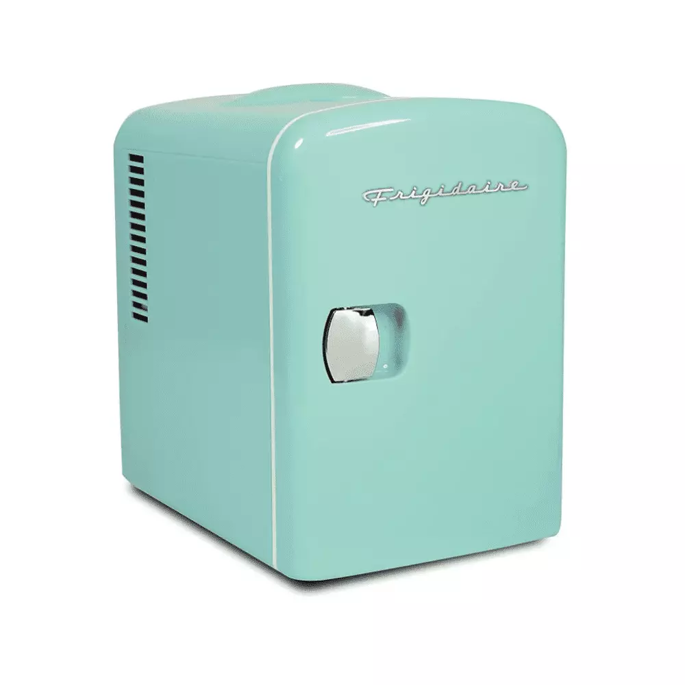 Restored Frigidaire Mini Portable Compact Personal Fridge Cooler. 4 Liter Capacity EFMIS149-AQUA (Refurbished)