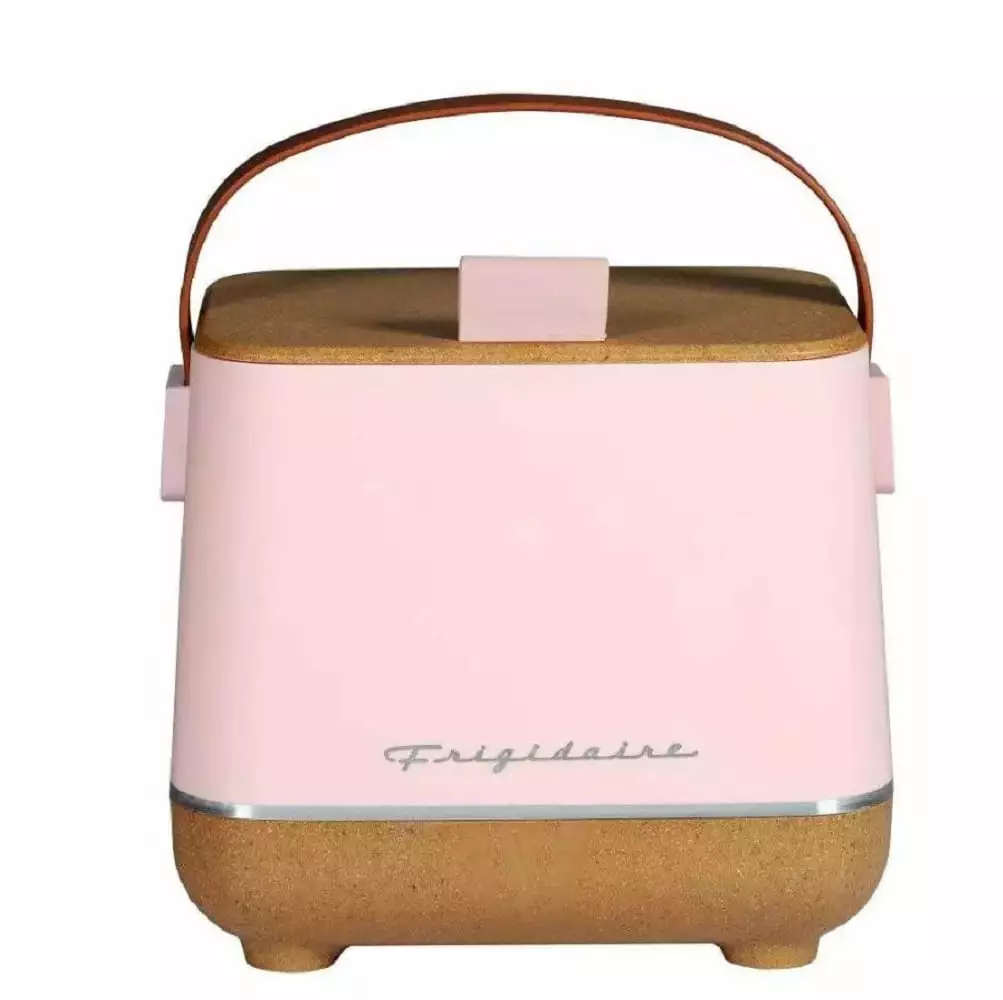 Restored Frigidaire. Portable Insulated 6-Can Mini Personal Fridge Cooler. EFMIS310. Pink (Refurbished)