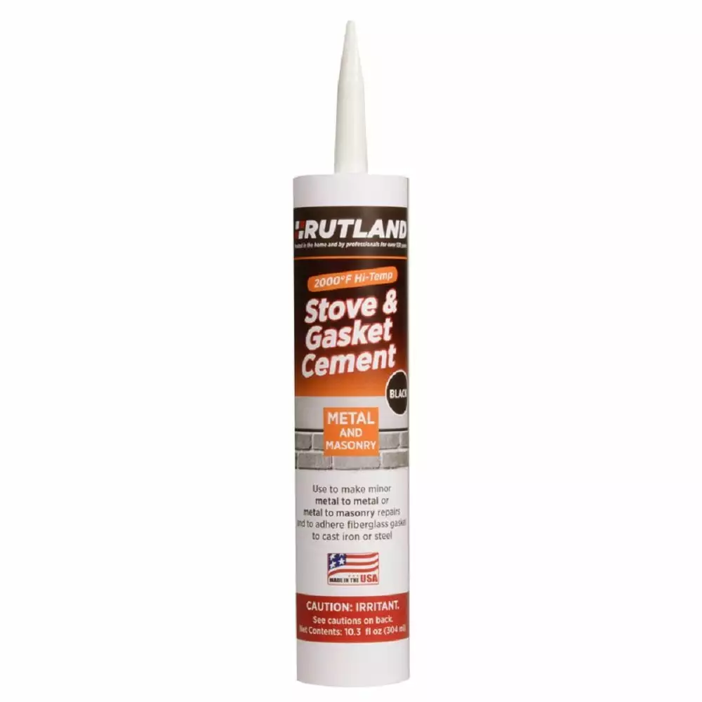 Rutland 78 2000 Deg Hi-Temp Stove & Gasket Cement. 10.3 Oz Cartridge. Black