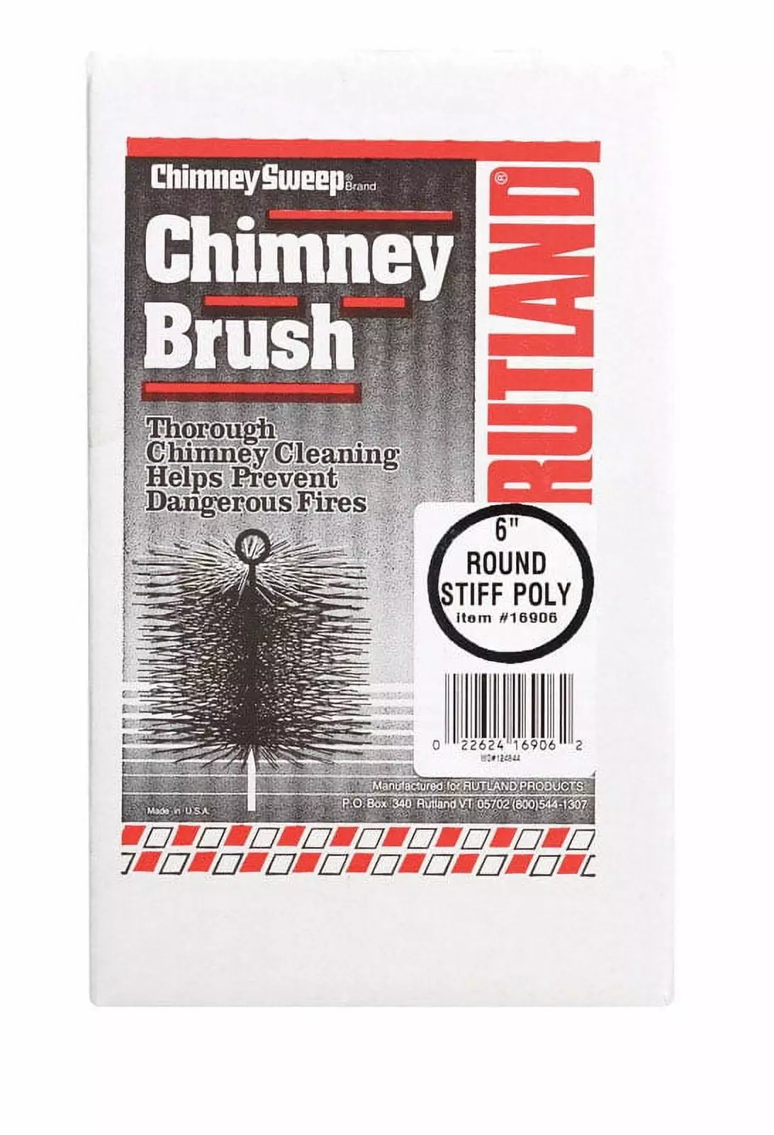 Rutland Products 16906 6-Inch Poly Chimney Cleaning Brush