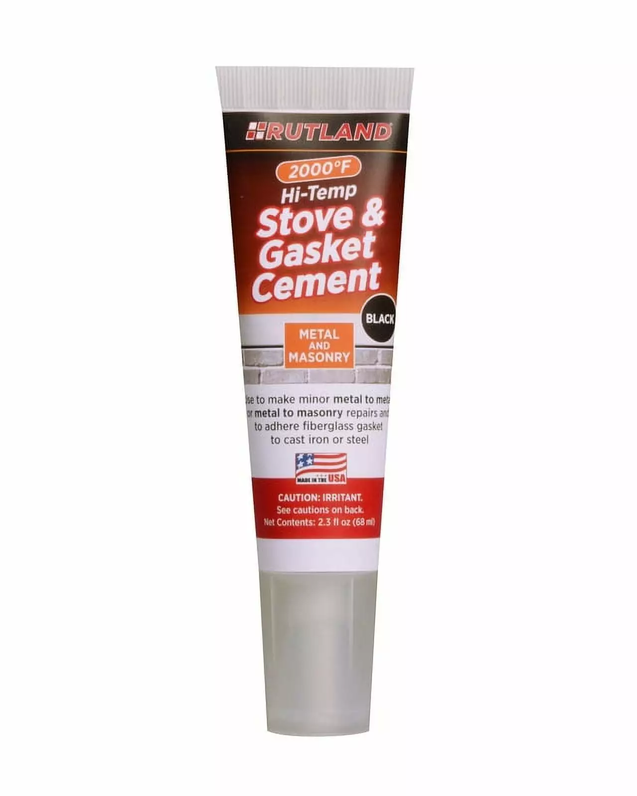 Rutland Stove Gasket Cement. 2.3-Ounce Tube. Black