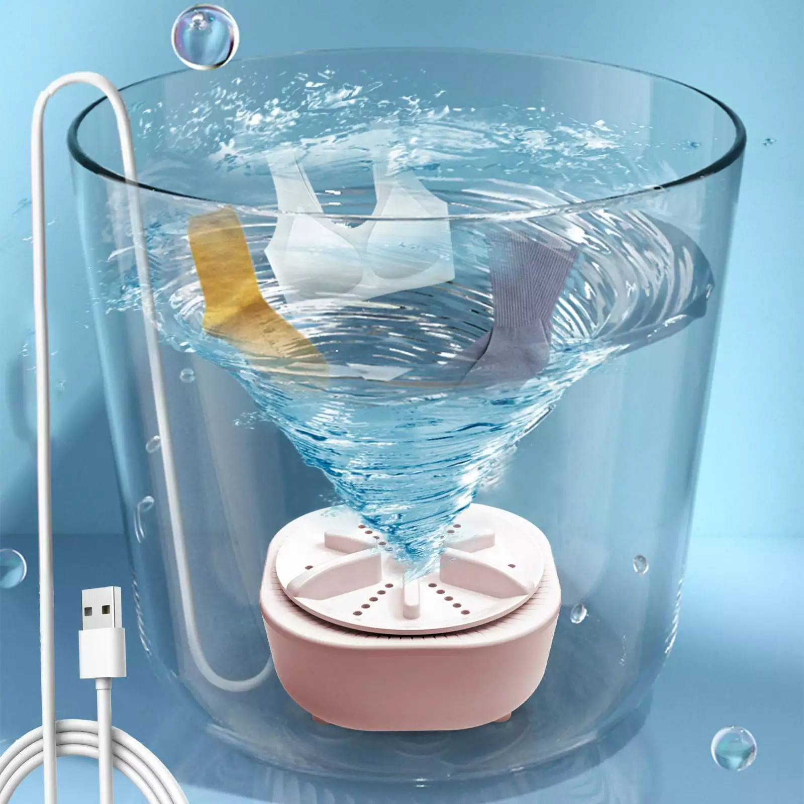 Rvasteizo Portable MINI Washer Mini Washing 3 In1 Dishwashers Mini Waves Convenient Travel Home Business Travel USB