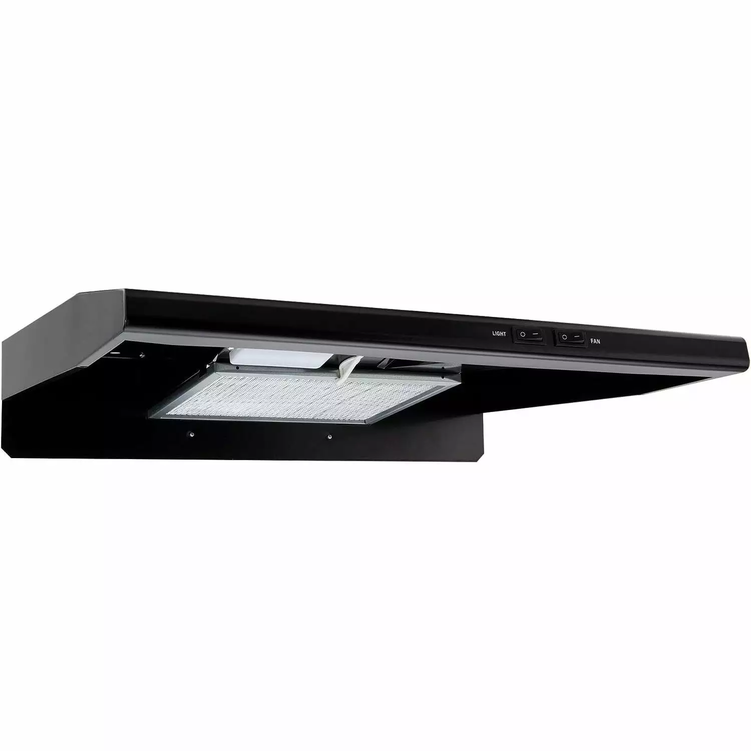 SEYATPOOL RV Stove Range Hood Vent with Light | 22 | Exhaust Fan | Black or Stainless Steel (Black)