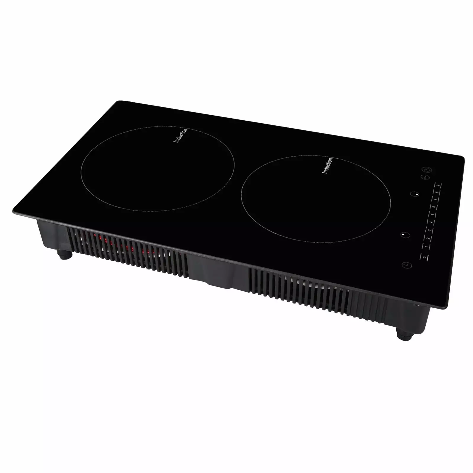 SKYSHALO 1800W Stove Top Touch Control 12 inch Electric Cooktop 2 Burners