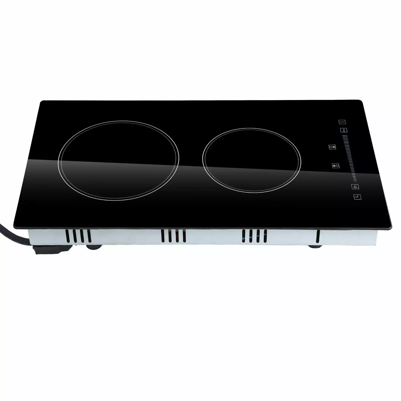 SKYSHALO Built-in Electric Cooktop Radiant Ceramic Cooktop 2 Burners 11.6x20 inches