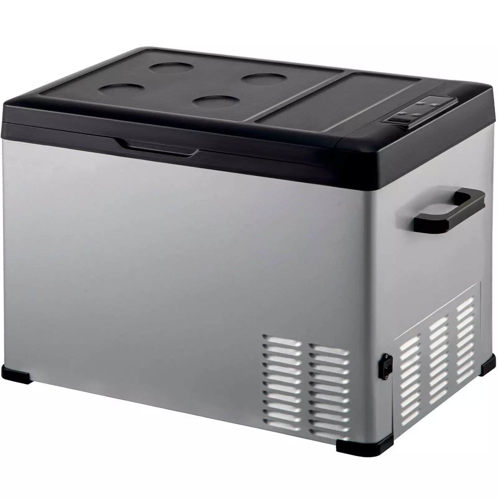 SKYSHALO car refrigerator 42 qt. 12 volt single zone portable refrigerator. 12/24 volt dc and 110-240 volt ac compressor cooler. refrigeration range -4? refrigeration range. suitable for cars. trucks