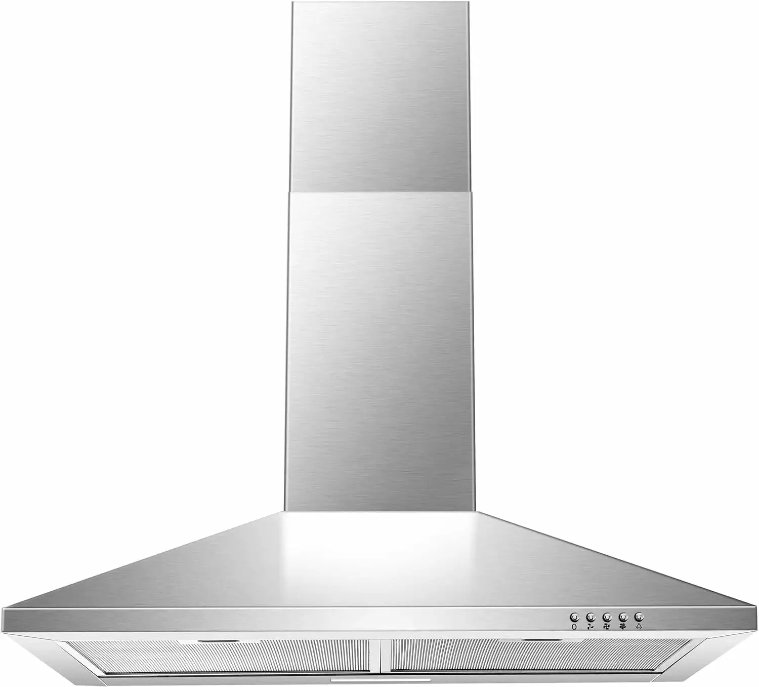 SNDOAS 30 inch Wall Mount Range Hood 450CFM 3-Speed Button Control Stainless Steel Kitchen Hood Vent with Led lights Baffle Filters