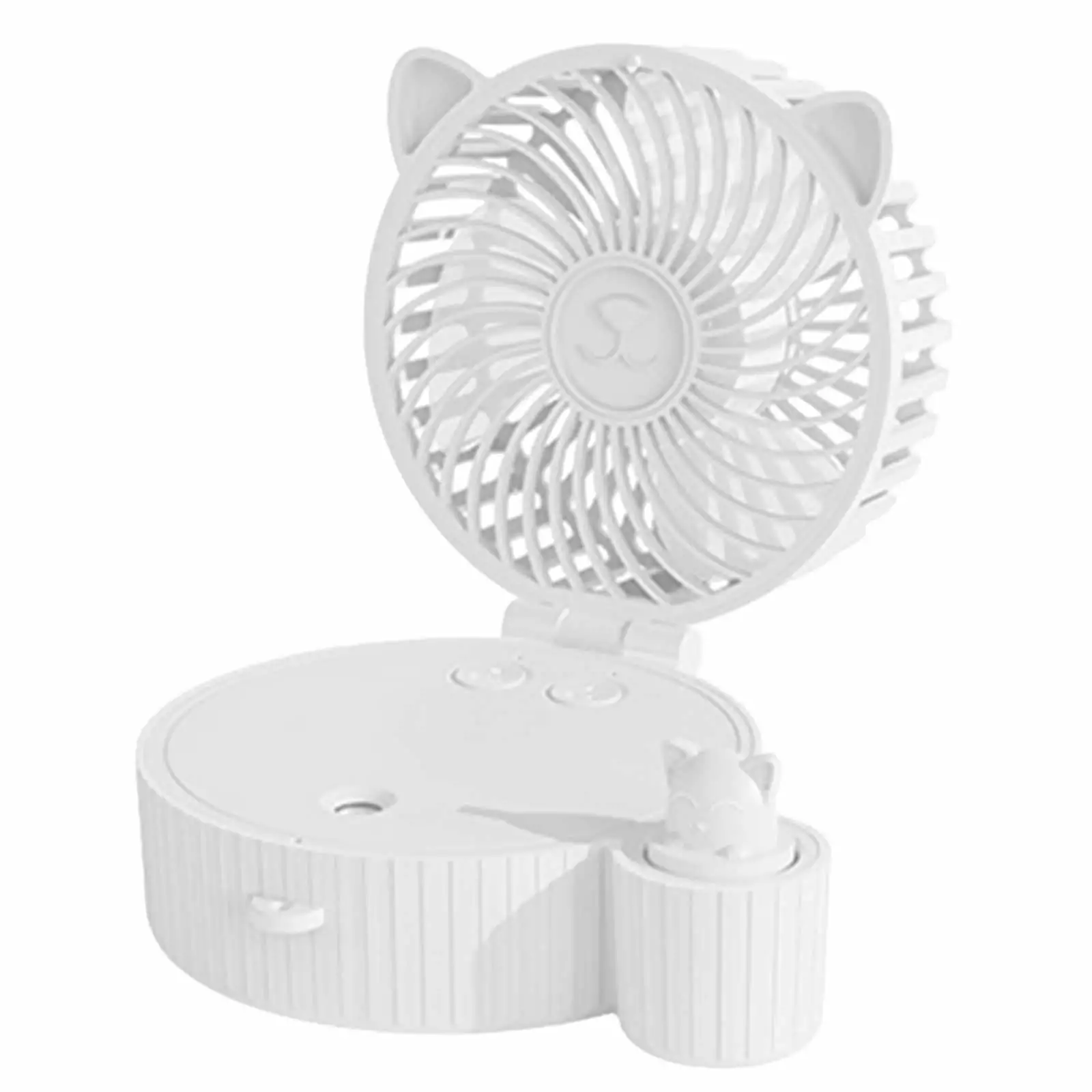 SOWNBV Fan Colorful Spray Small Fan Handheld Folding Desktop Cold Fan Usb Charging Mini Lazy Neck Small Electric Fan White One Size