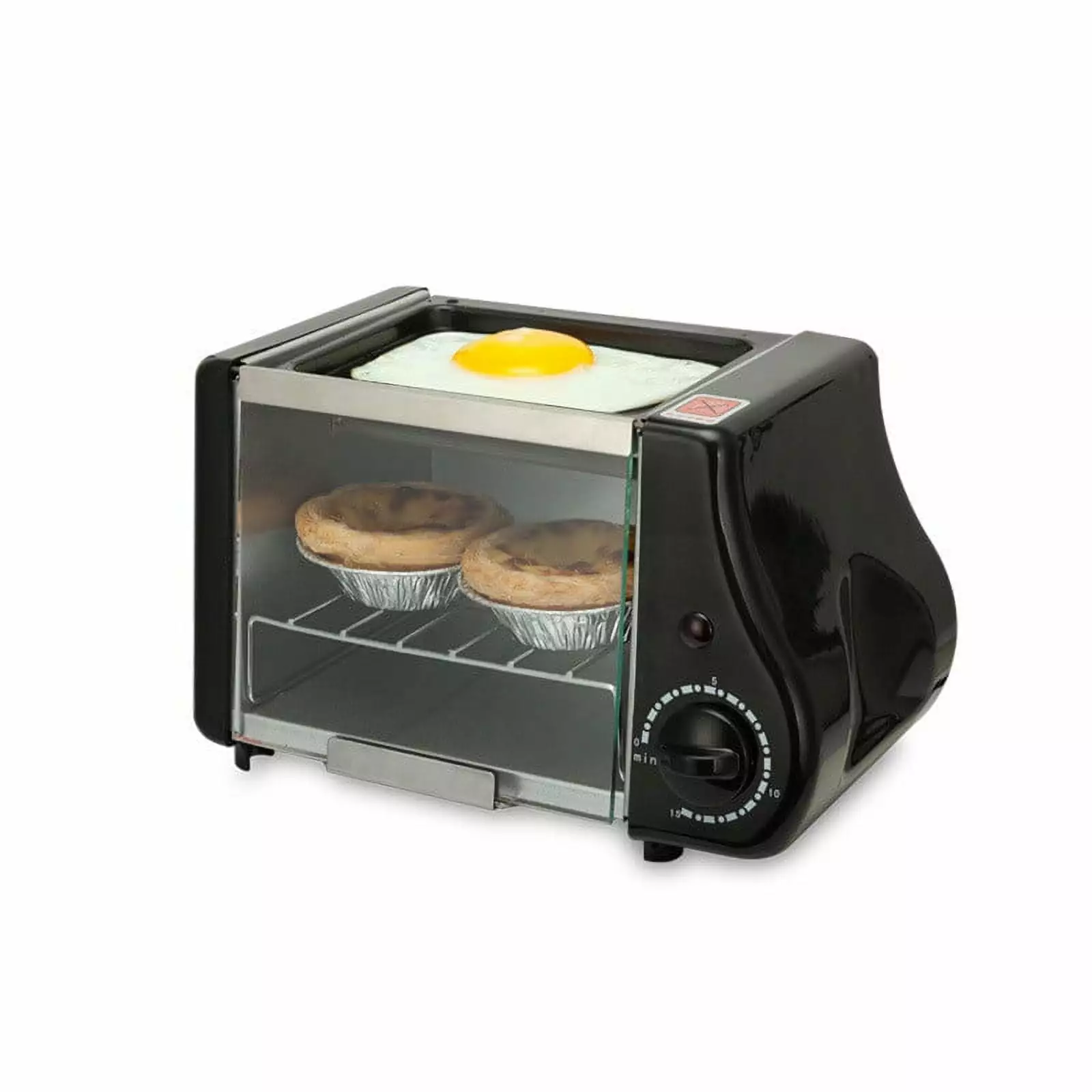 SRSTRAT Mini Small Oven Volume. 1.5L Convection Toaster Oven. Very Small Suitable for Office Clerks Live In The School Dormitory Students. Temperature Sensor Control. Fry Eggs