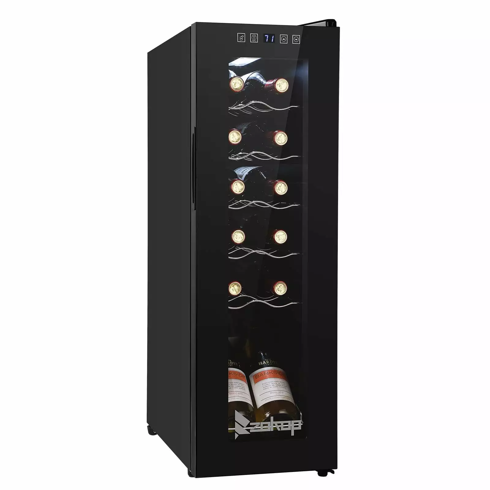 SalonMore 12 Bottle Compressor Wine Cooler Refrigerator W/Lock Digital Temperature Control