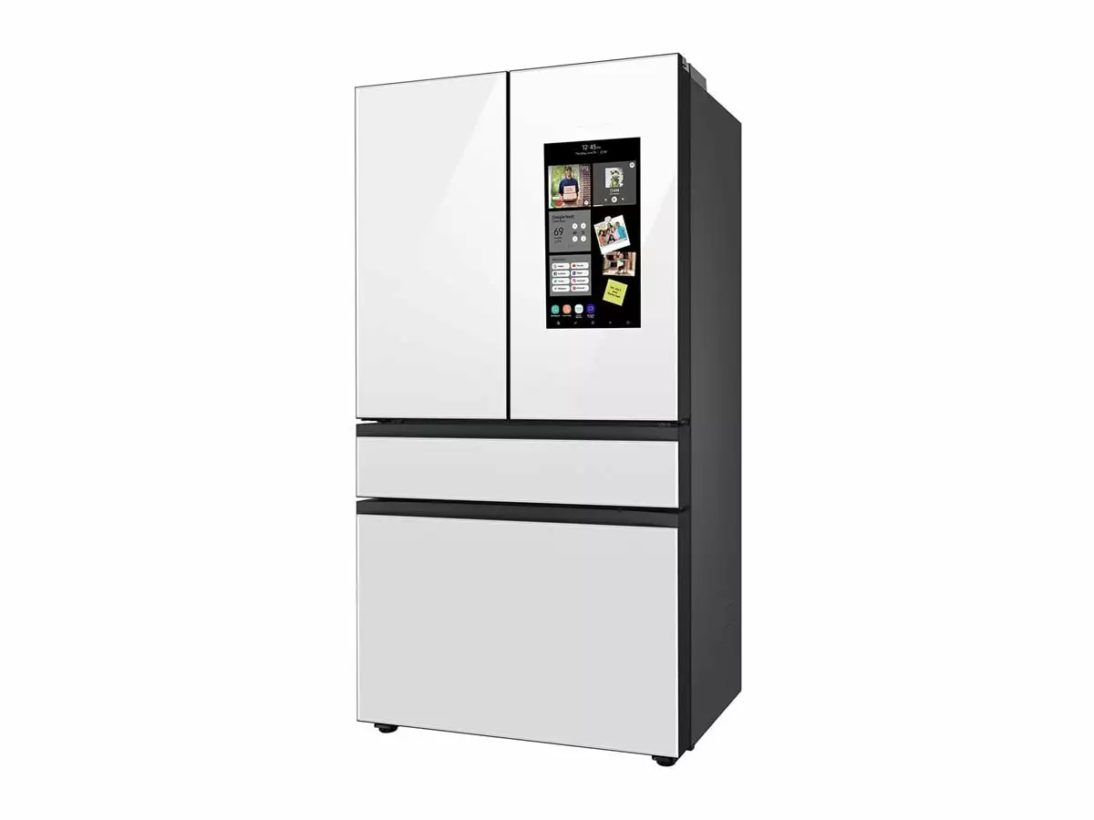 Samsung RF23BB890012 - Refrigerator/freezer - french door bottom freezer - Wi-Fi - width: 35.7 in - depth: 28.7 in - height: 70.1 in - 22.5 cu. ft - white glass