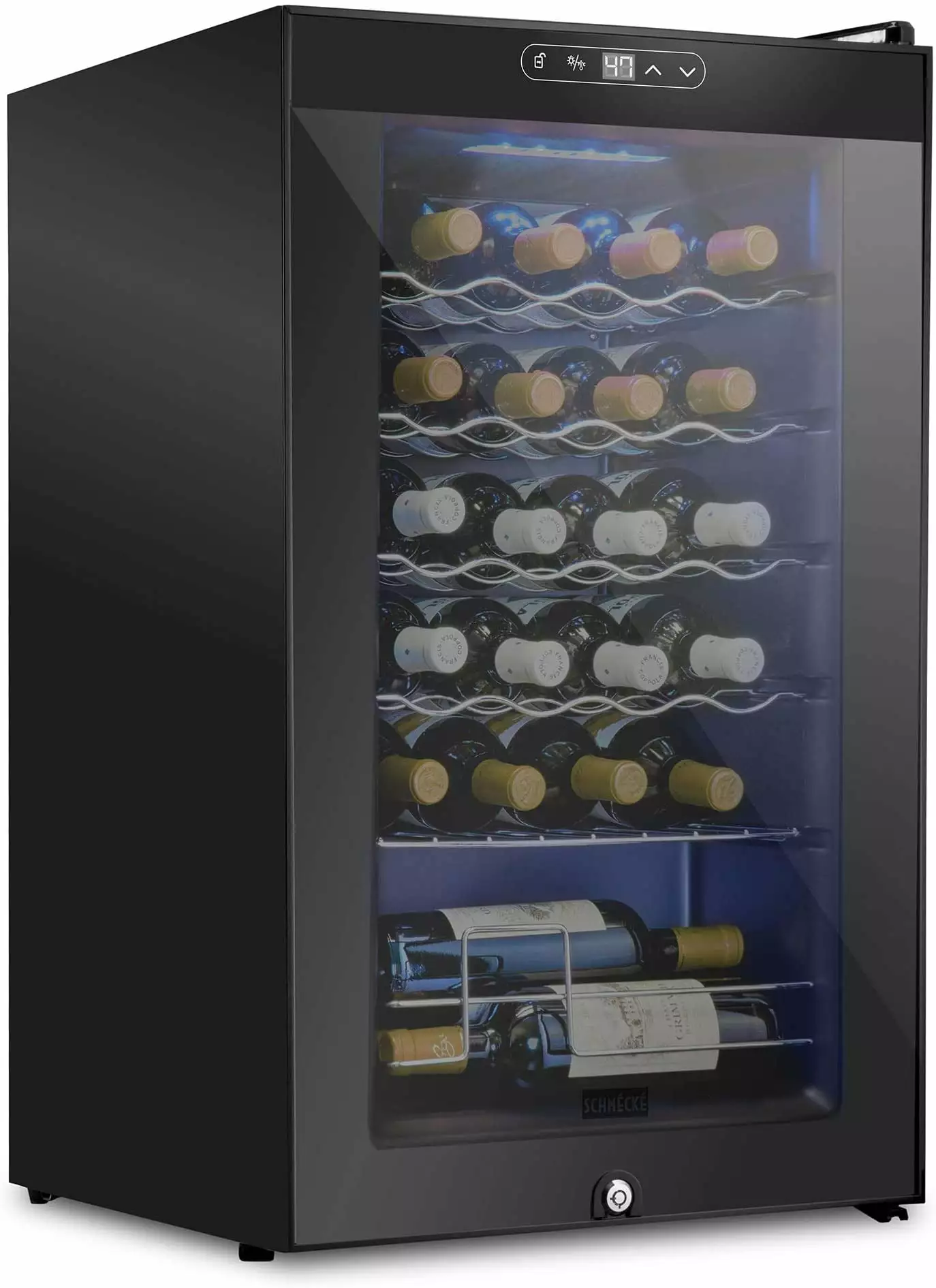 Schmecke 24-Bottle Freestanding Wine Cooler - Black