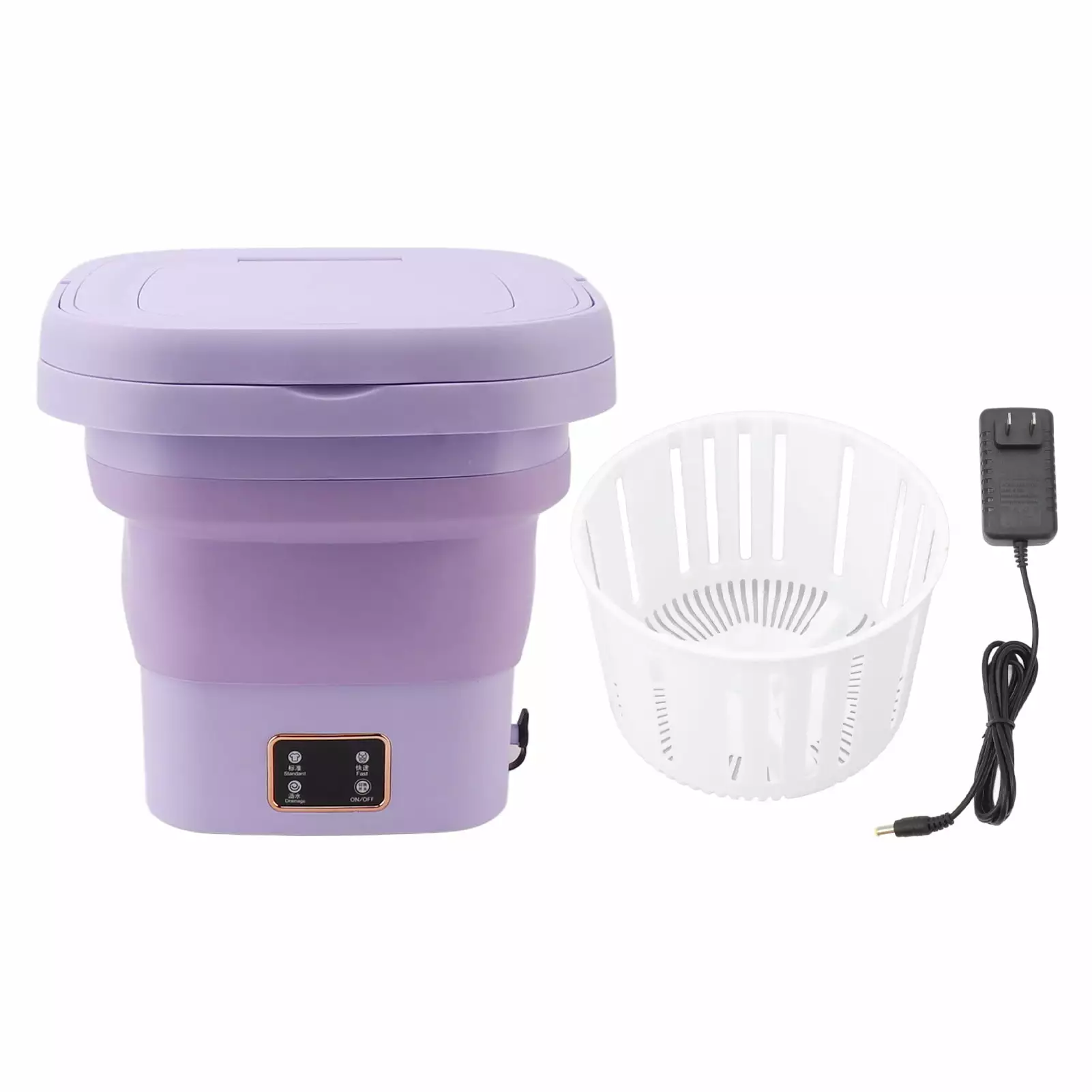 Small Portable Washing Machine 9L Foldable Washing Machine Baby Underwear Small Automatic Washer for Dormitory Hotel 100?240V US Plug Purple