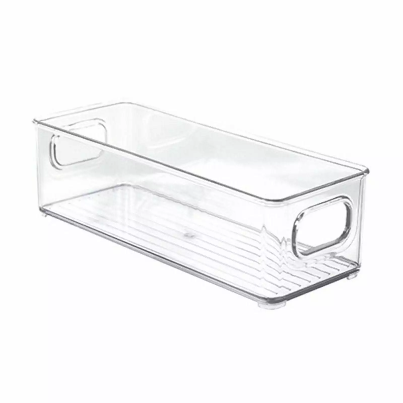 Stackable Plastic Food Storage Bins Containers Storage Box- Refrigerator Organizer with Handles for Pantry. Fridge. Freezer. Kitchen. Countertops. Cabinets - Clear Can Organizer. A1