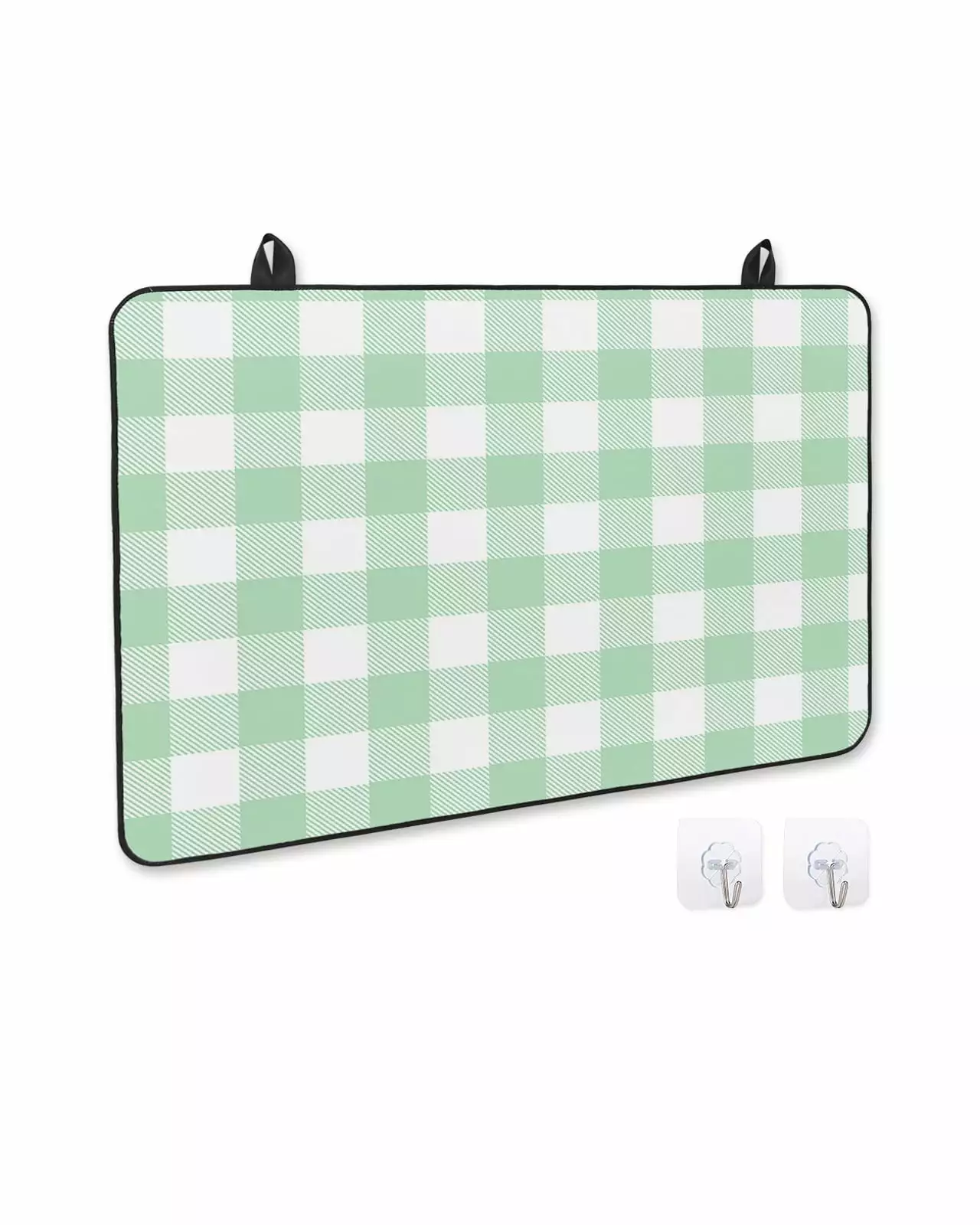 Stove Cover for Electric Stove. Pastoral Style Light Green Lattice Stove Top Cover for Glass Top. Heat Resistant Rubber Mat Foldable Cooktop Cover Top Protector. 28.5x20.5