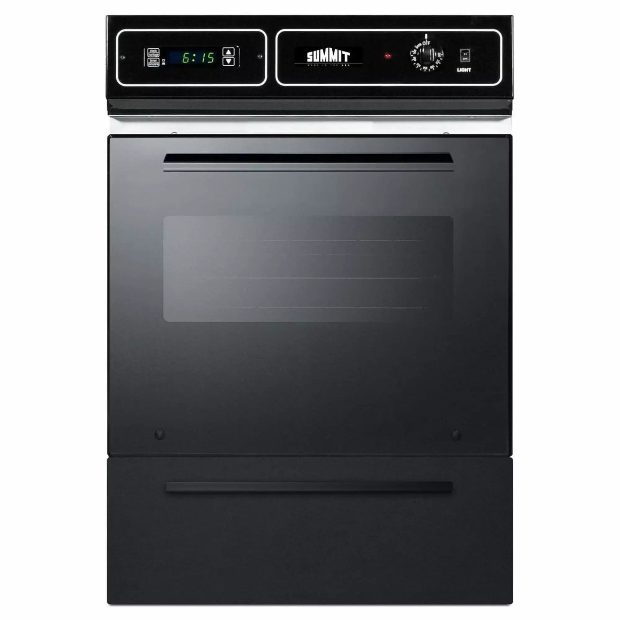 Summit 24 Wide 115V Electric Wall Oven - Black