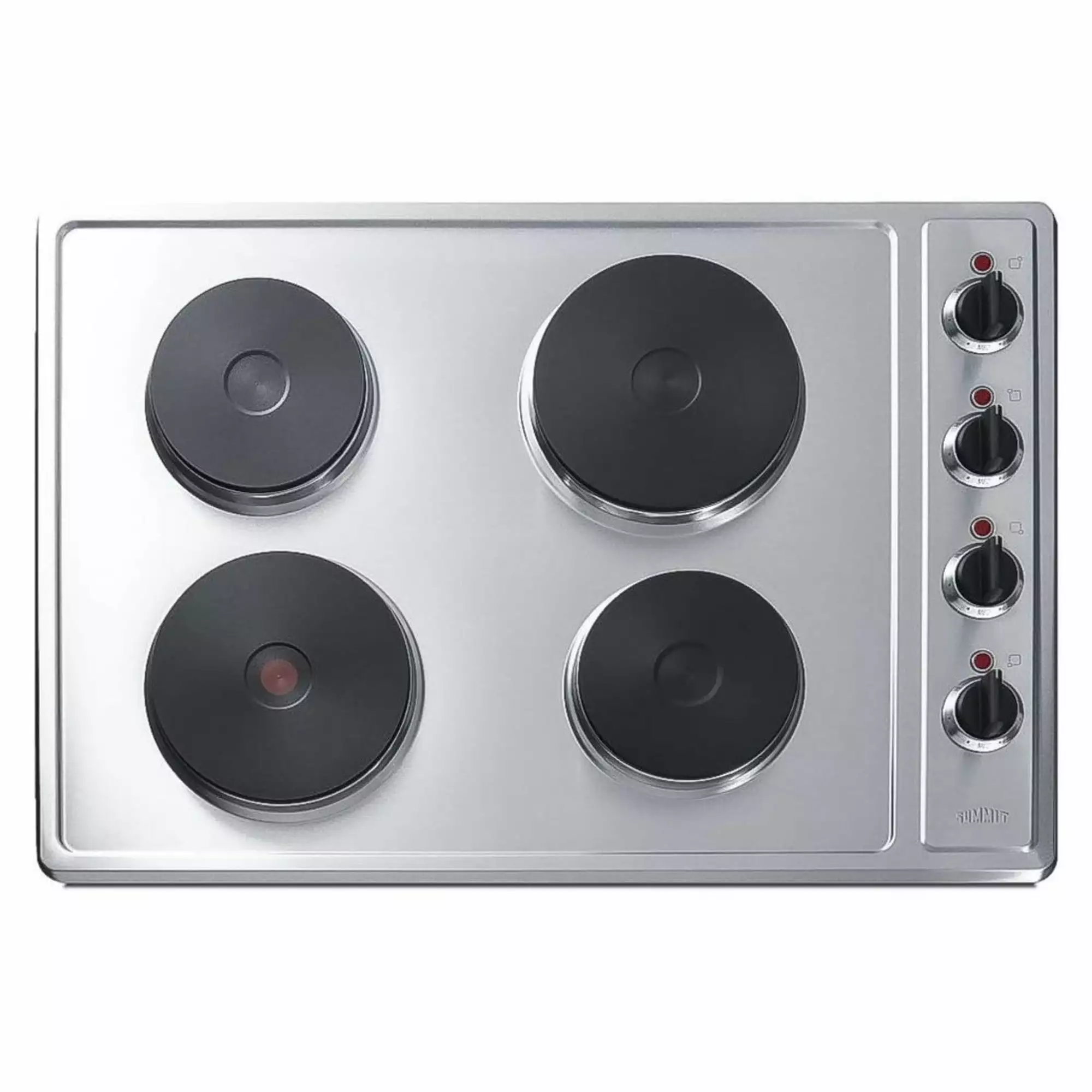 Summit Csd4b300 30 Wide 4 Burner Electric Cooktop - Stainless Steel