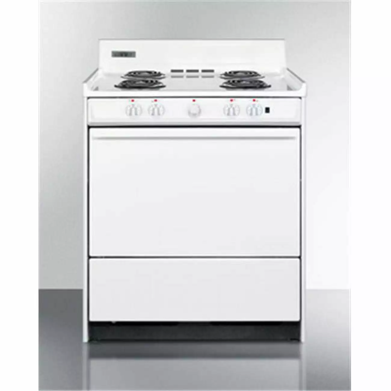 Summit 30 in. Coil-Top HUD Approved Electric Range with Cord & Indicator Lights - White