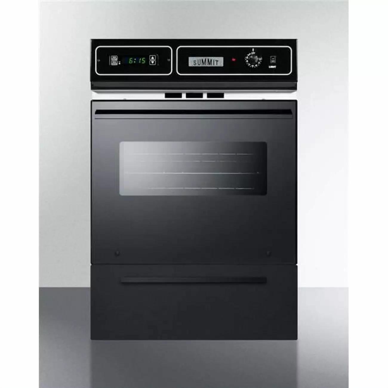 Summit Appliance 24 in. Single Gas Wall Oven - Black