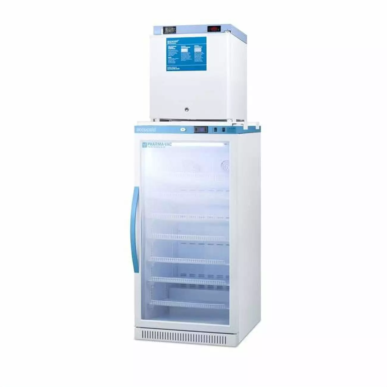 Summit Appliance Stacked Combination of Pharma-Vac Refrigerator & Freezer