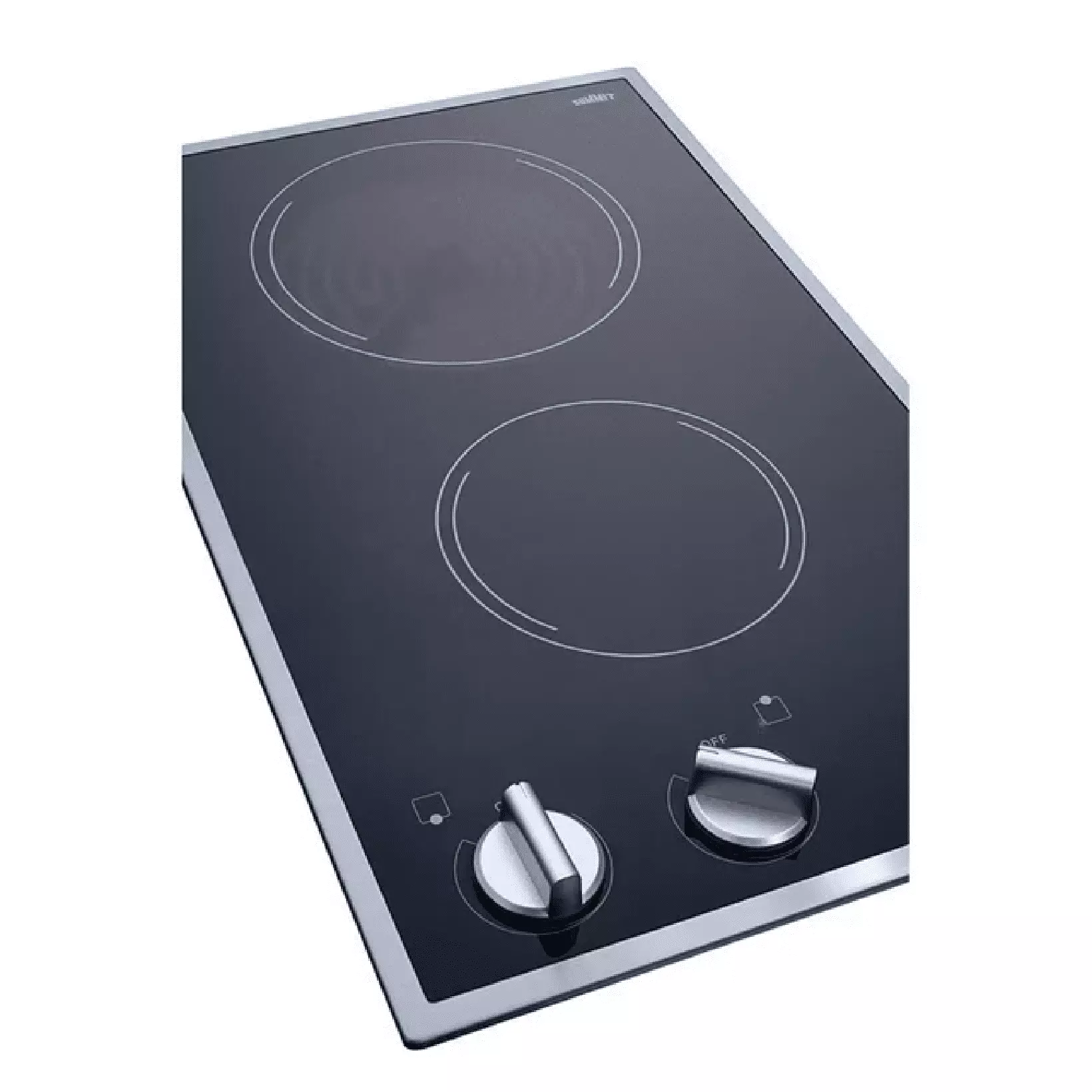 Summit CR2B12ST 12 Wide 115V 2-Burner Radiant Cooktop. Multicolor