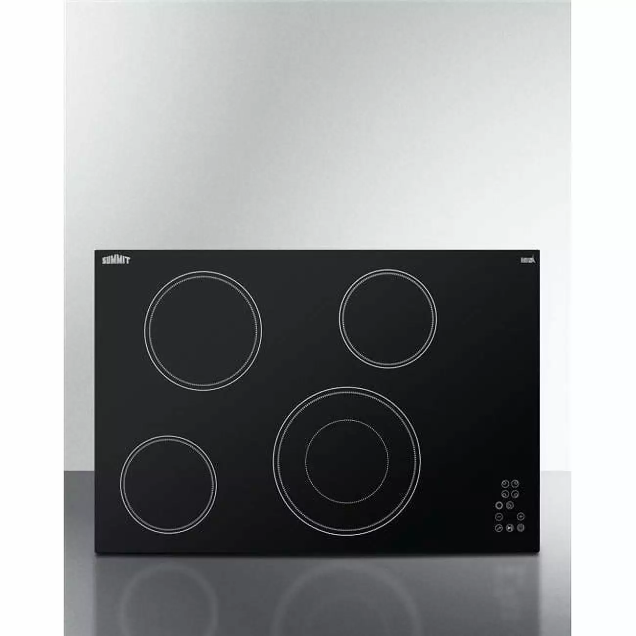 Summit Cr4b30t 30 Wide 4 Burner Electric Cooktop - Black