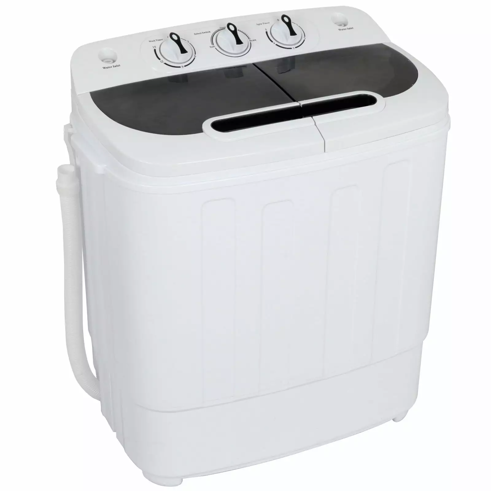 SuperDeal Compact Twin Tub Washing Machine Top Load 8 lbs Washer 5 lbs Dryer