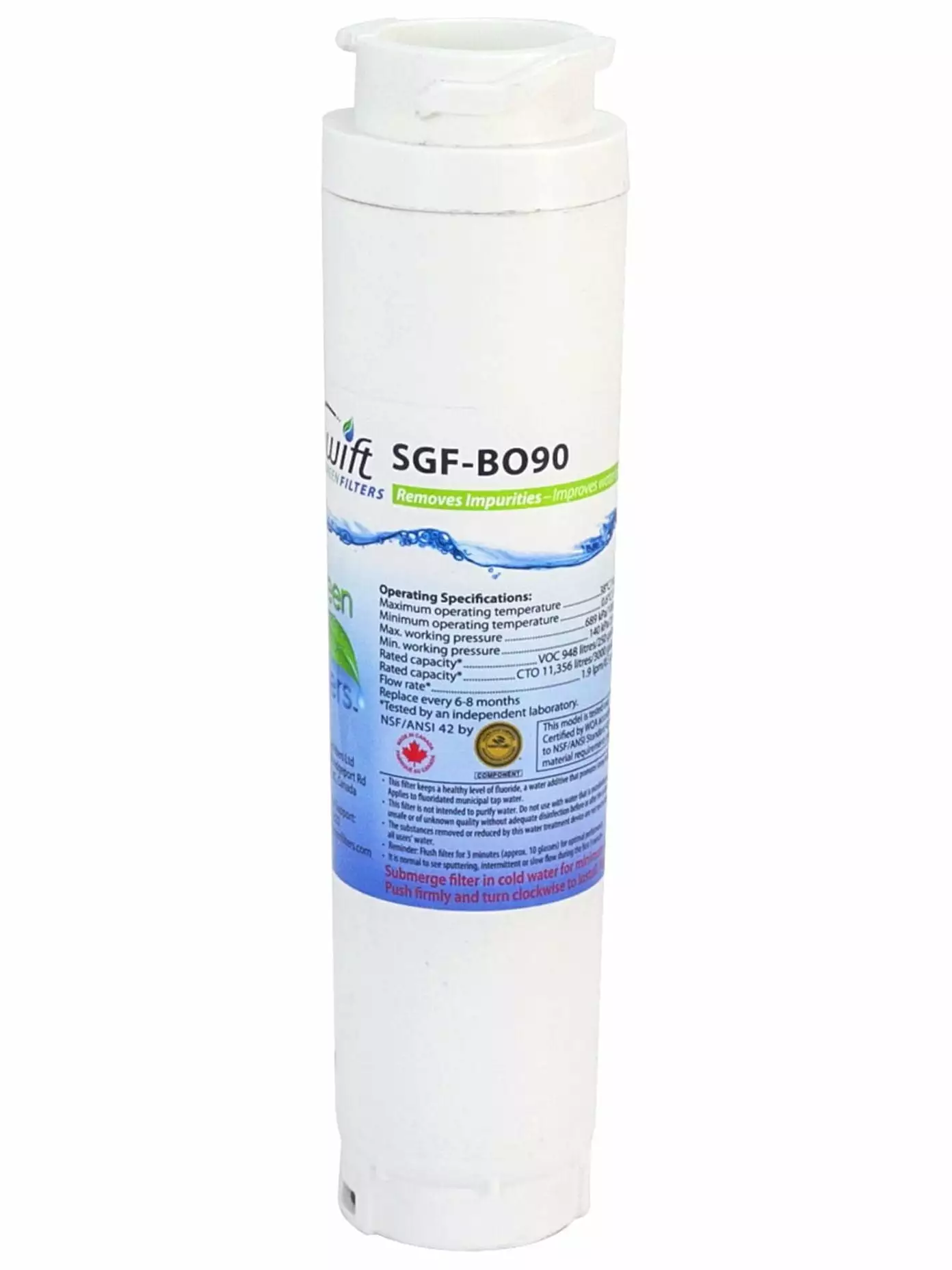 Swift Green Filters SGF-BO90 Replacement Refrigerator Water Filter for Bosch 644845.740570. BORPLFTR10.9000194412.3 Pack