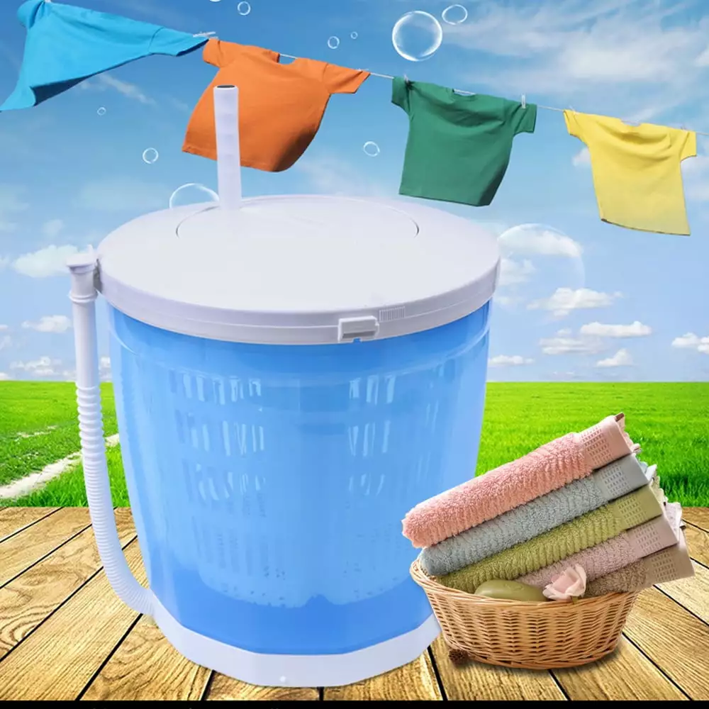 TOOL1SHOoo Non-Electric Clothes Dryer Portable Small Clothes Spin Dryer Mini Manual Dehydrator Traveling Outdoor