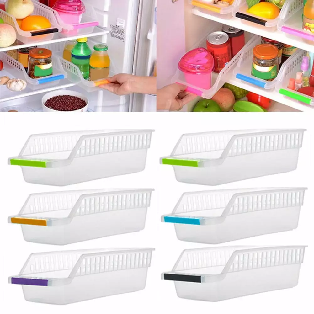 Taluosi Home Kitchen Fridge Space Saver Organizer Slide Under Shelf Rack Storage Holder