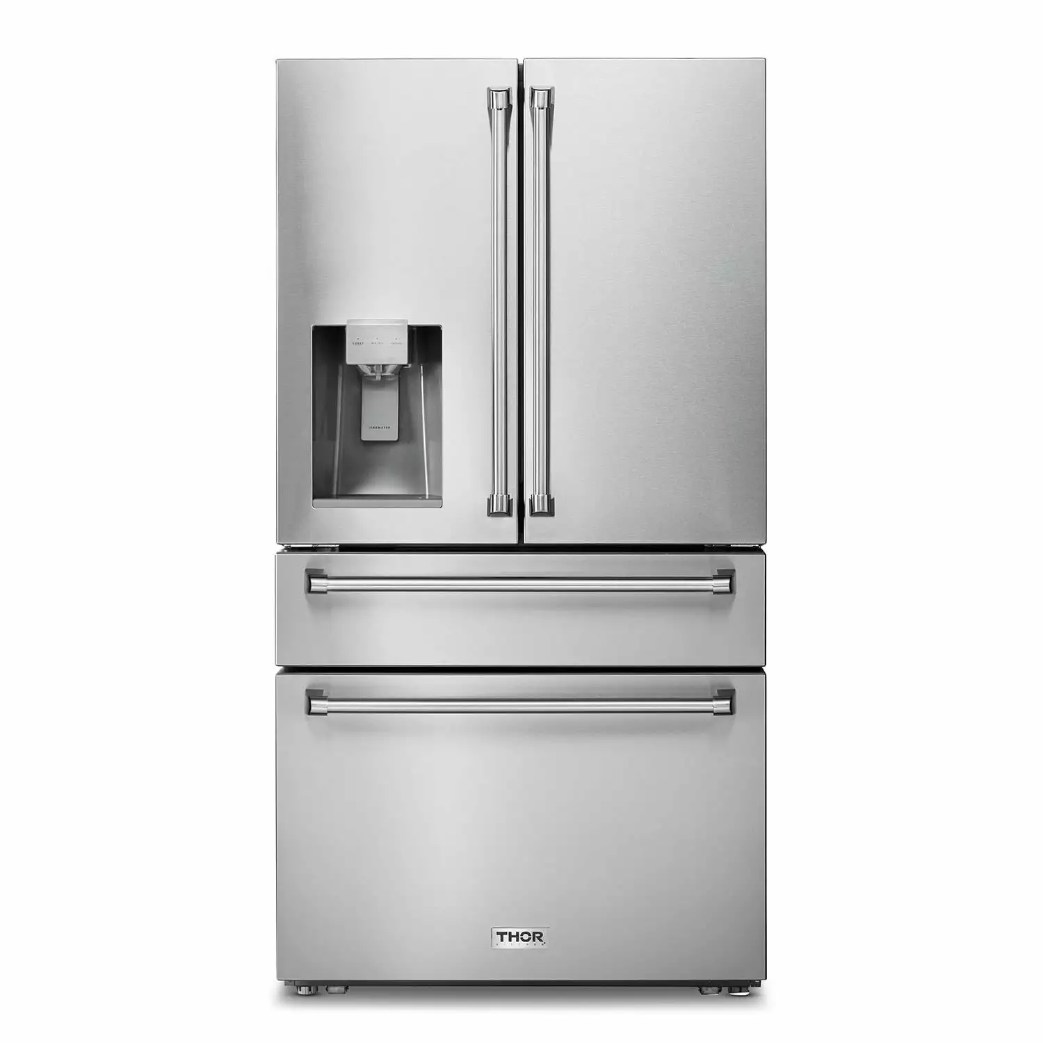 Thor Kitchen 36 Inch Professional French Door Refrigerator with Ice and Water Dispenser - TRF3601FD