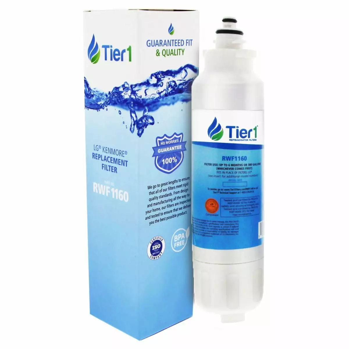 Tier1 ADQ73613401 Refrigerator Water Filter | Replacement for LG LT800P. ADQ73613402. Kenmore 9490. 46-9490. 469490. ADQ32617801. DWF-35. Fridge Filter