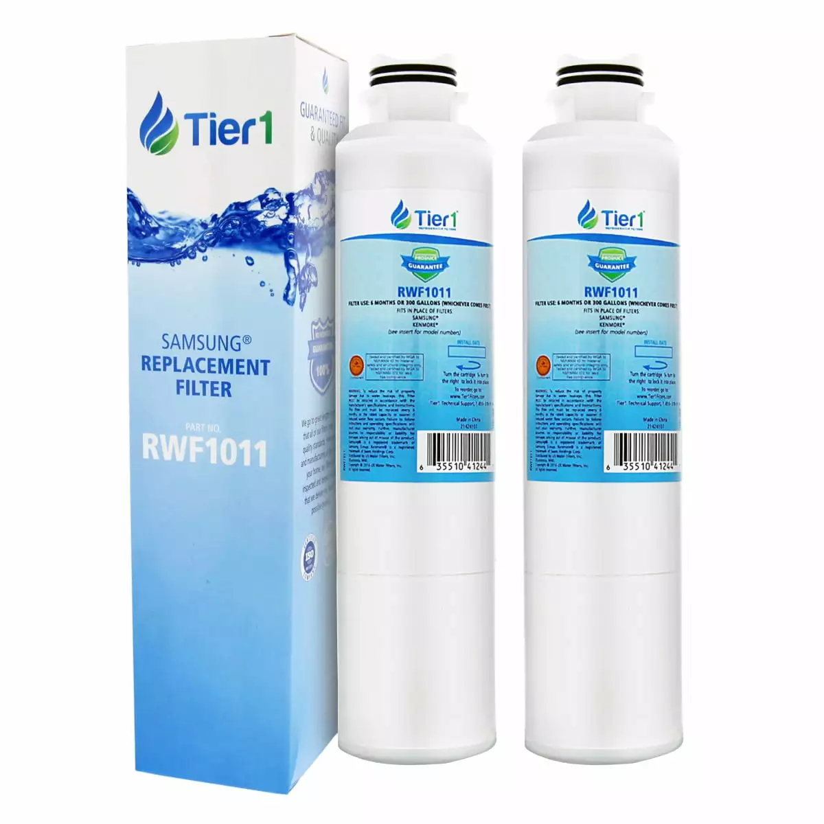 Tier1 DA29-00020B Refrigerator Water Filter 2-pk | Replacement for Samsung DA29-00020A. HAFCIN/EXP. HAF-CIN. 46-9101. DA97-08006A-B. WSS-2. WF294. Fridge Filter