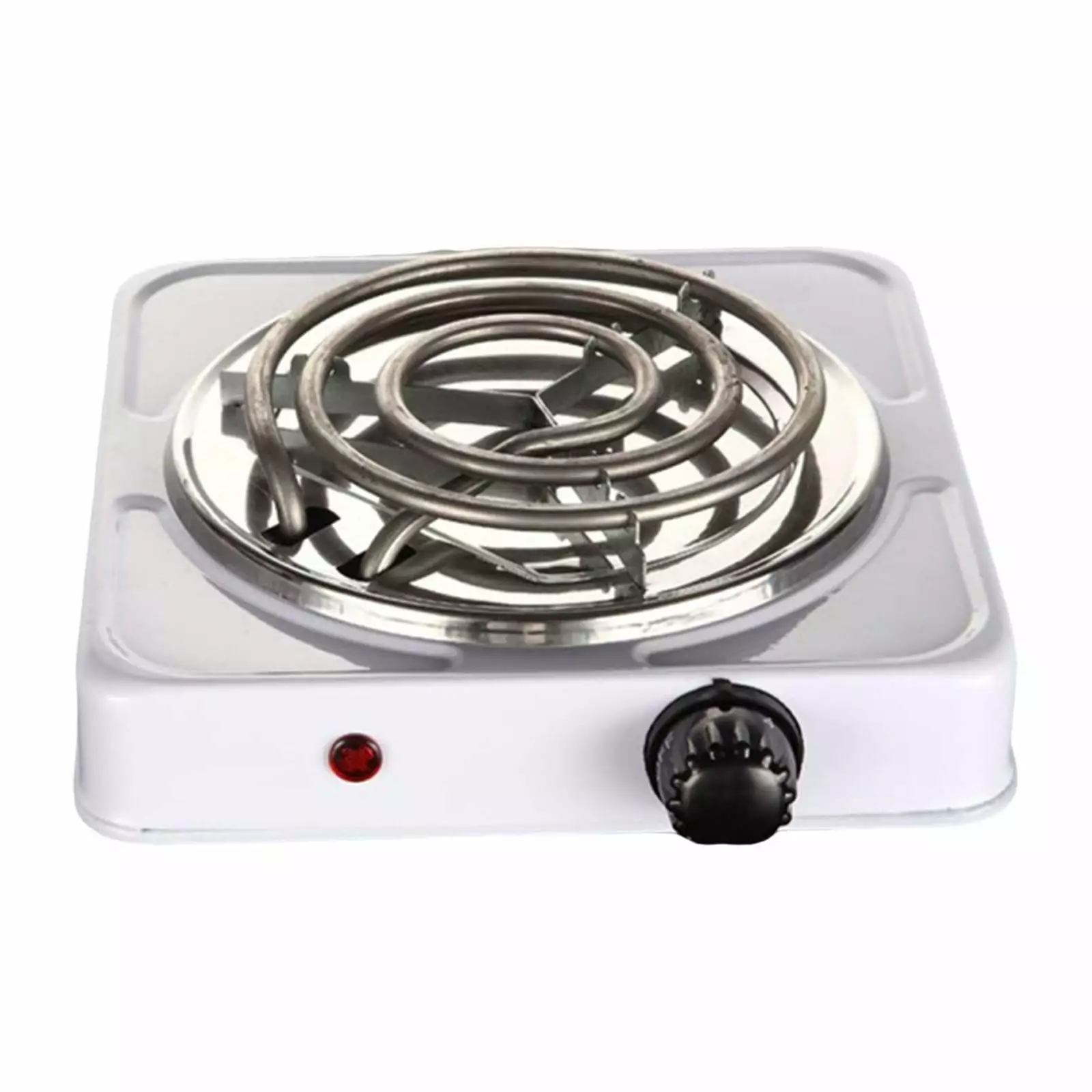 Tongina Electric Coil Burner Burner Cooktop Adjustable Temperature Knob for Home. Travel. Outdoor Activities Countertop Coiled Burner Single 1000W White