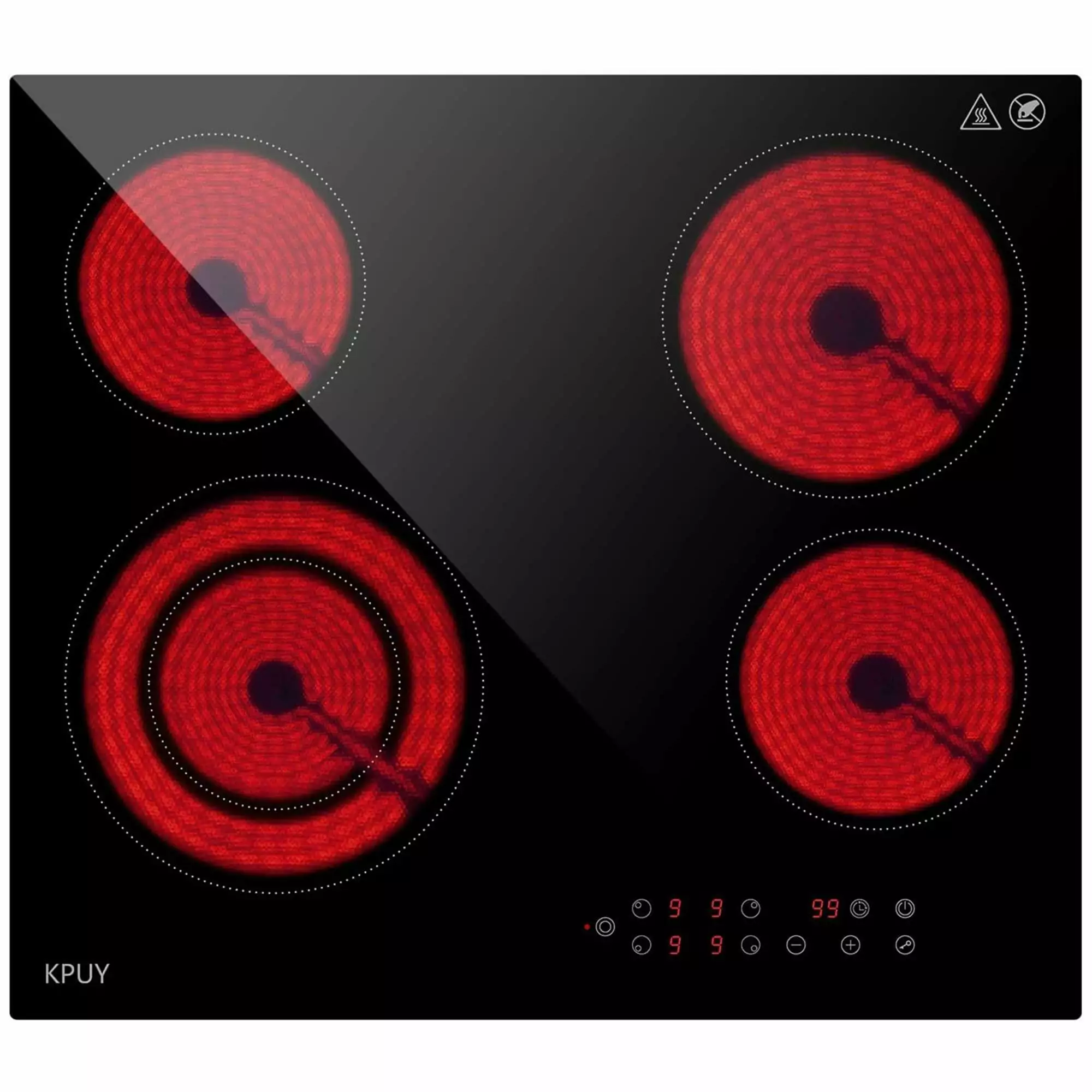 Touch Control Electric Cooktop - 22.49 - Safety and flexibility in every cook!