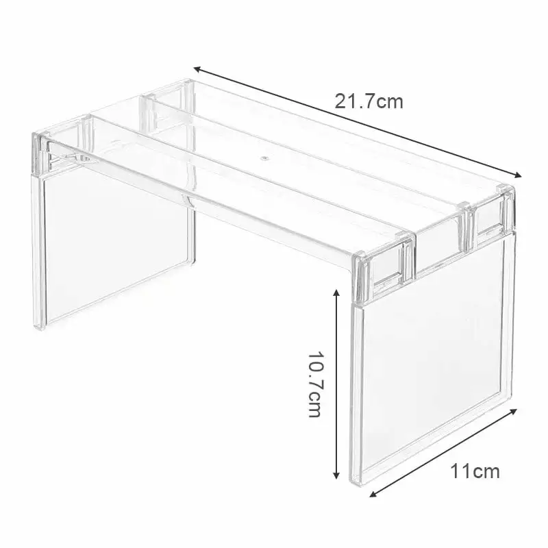 Transparent Refrigerator Organizers Storage Rack Fridge Layered Separator Shelves Desktop Stand Save Space Kitchen Accessories Large