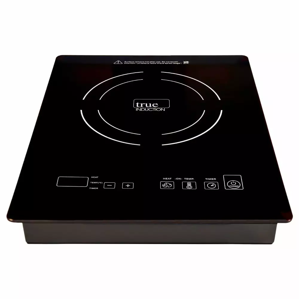 True Induction TI-1B Built-In 858UL Certified. 12-inch Single Induction Cooktop 1750W Glass-Ceramic Top