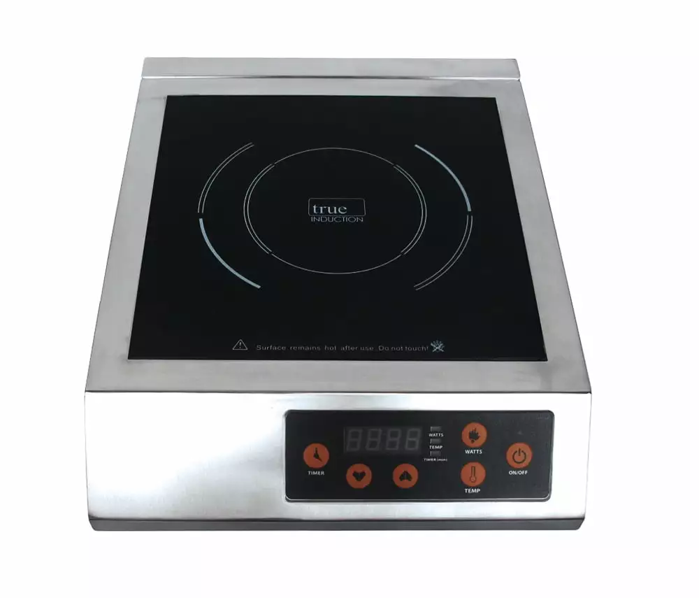 True Induction TI-1SS Protable UL197 Certified. 13-inch Comercial Single Induction Cooktop 3200W Glass-Ceramic Top