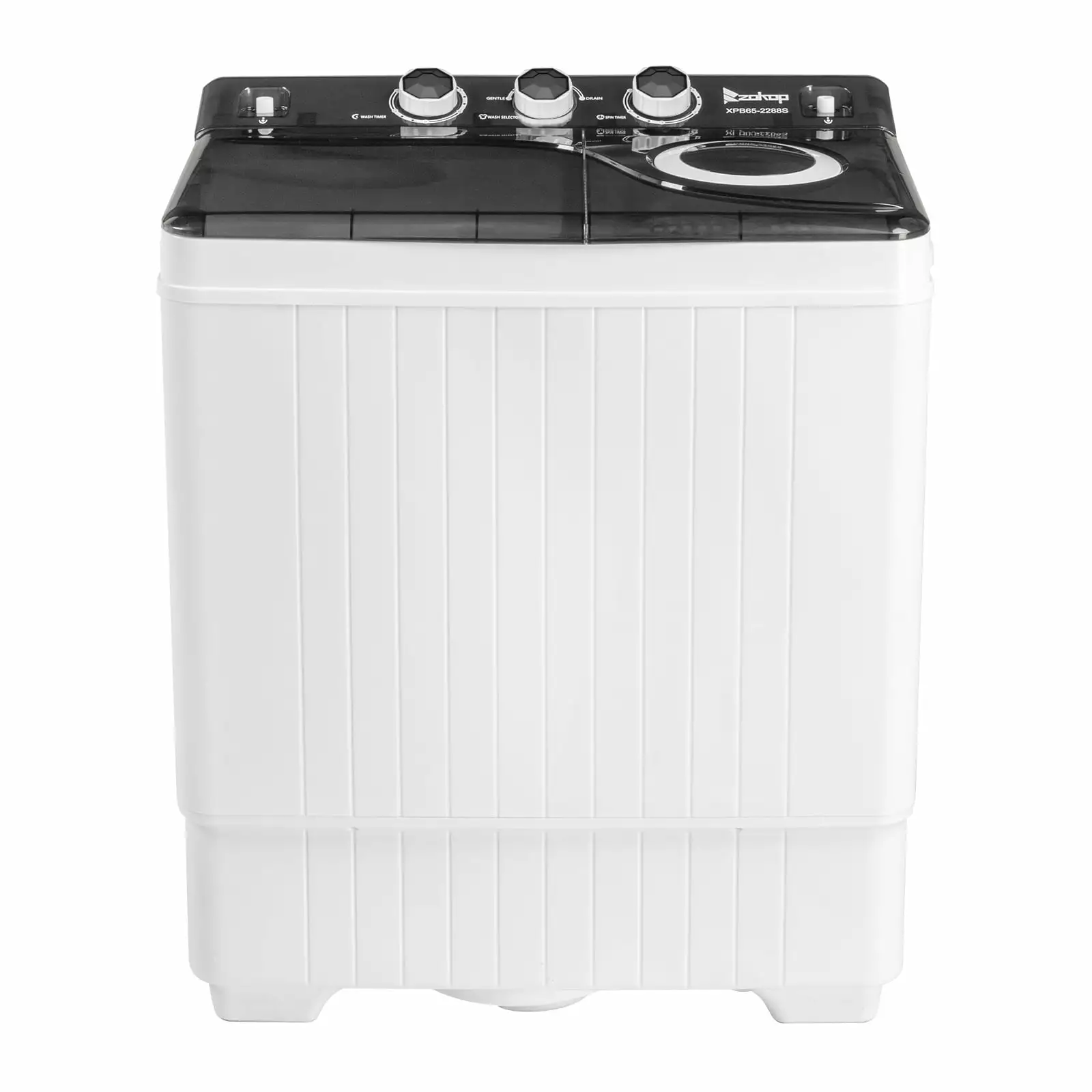 Twin Tub with Built-in Drain Pump 26Lbs Semi-automatic Twin Tube Washing Machine for Apartment Dorms RVs Camping