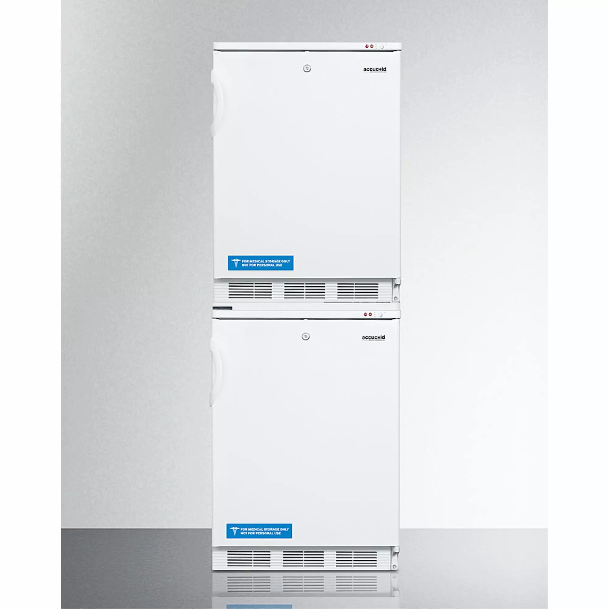 Two VT65ML locking low temperature all-freezers with stacking kit