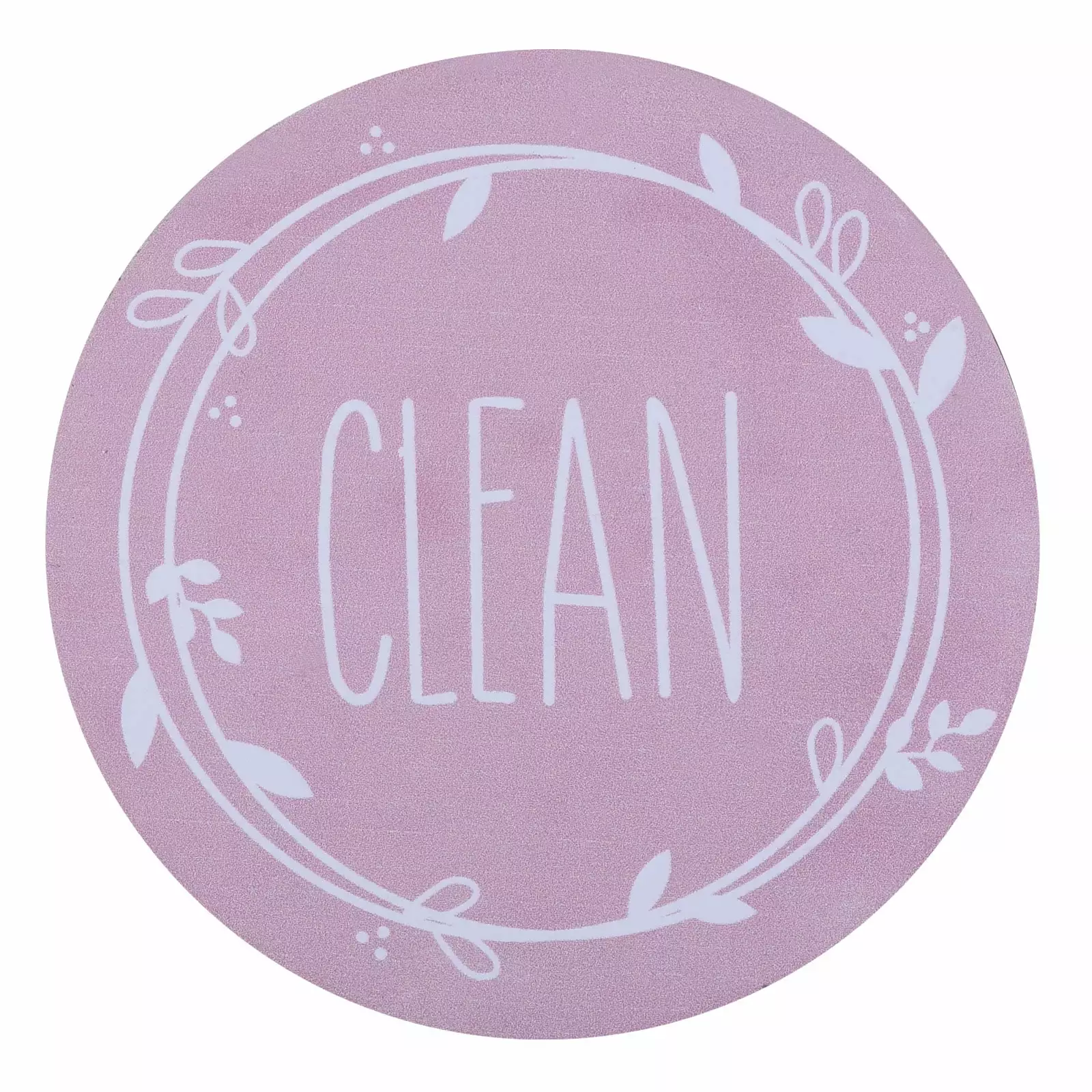 Unique Bargains Dirty Clean Dishwasher Magnet Round Refrigerator Sign Magnet Pink