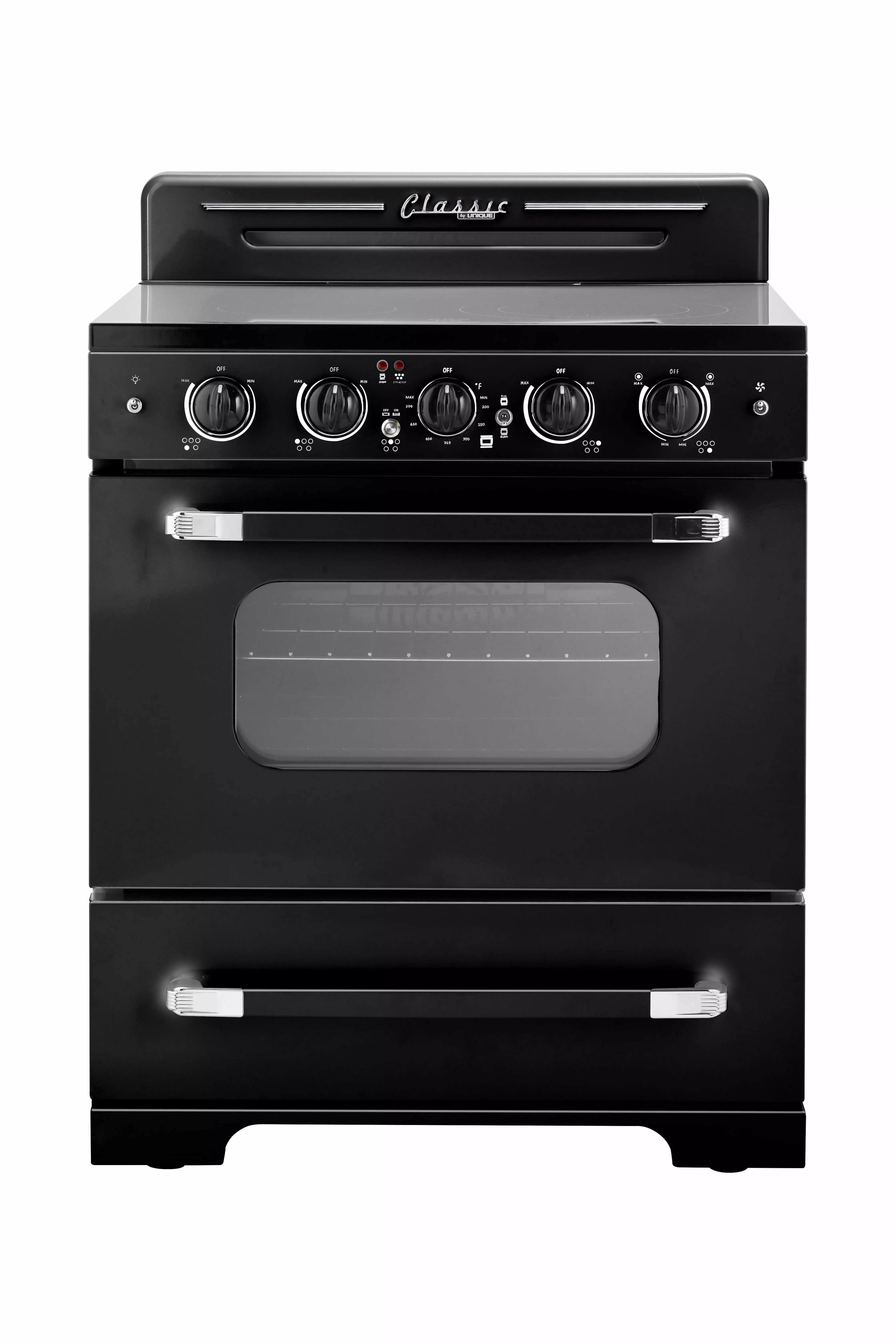 Unique Classic Retro 30 3.9 cu/ft Freestanding 5-Element Electric Range with Convection Oven