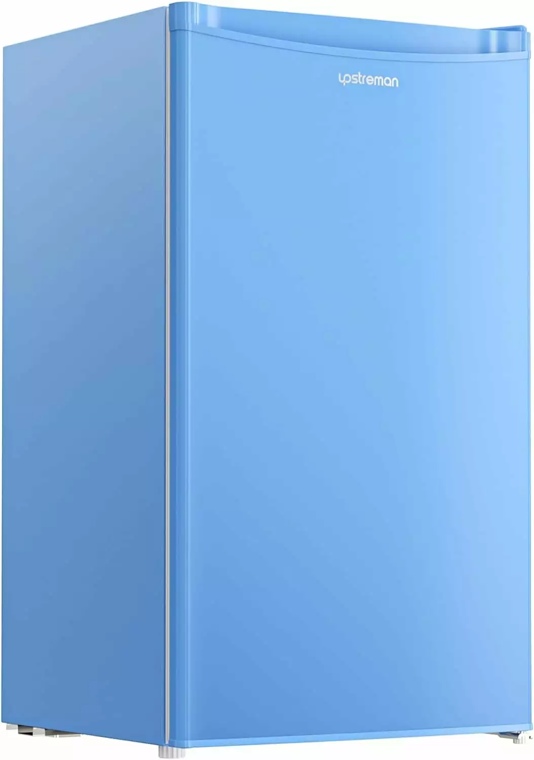 Upstreman 3.2 Cu.Ft Mini Fridge with Freezer. Single Door. Adjustable Thermostat. Baby Blue-BR321