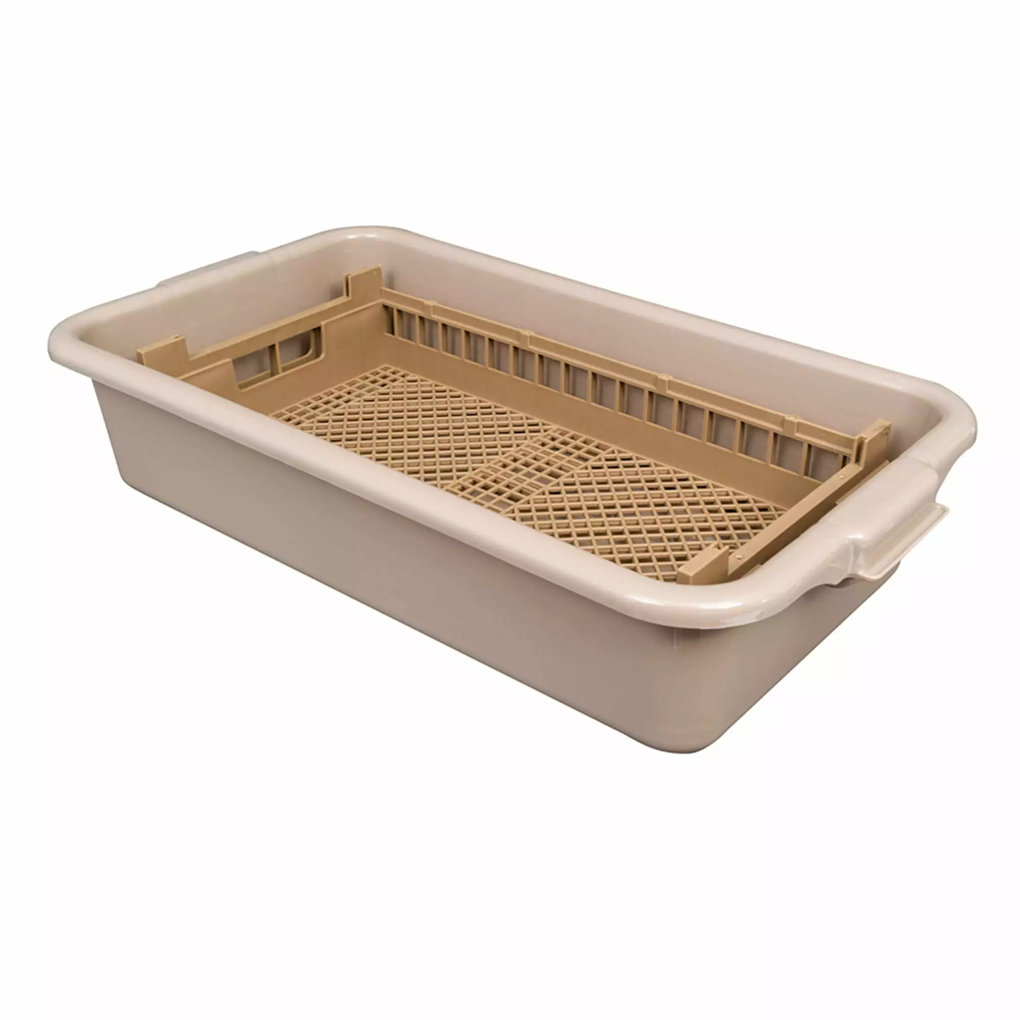 Vollrath 52827 Flatware Soak System - Half-Size. Rack and Soak Tub. Beige-Each