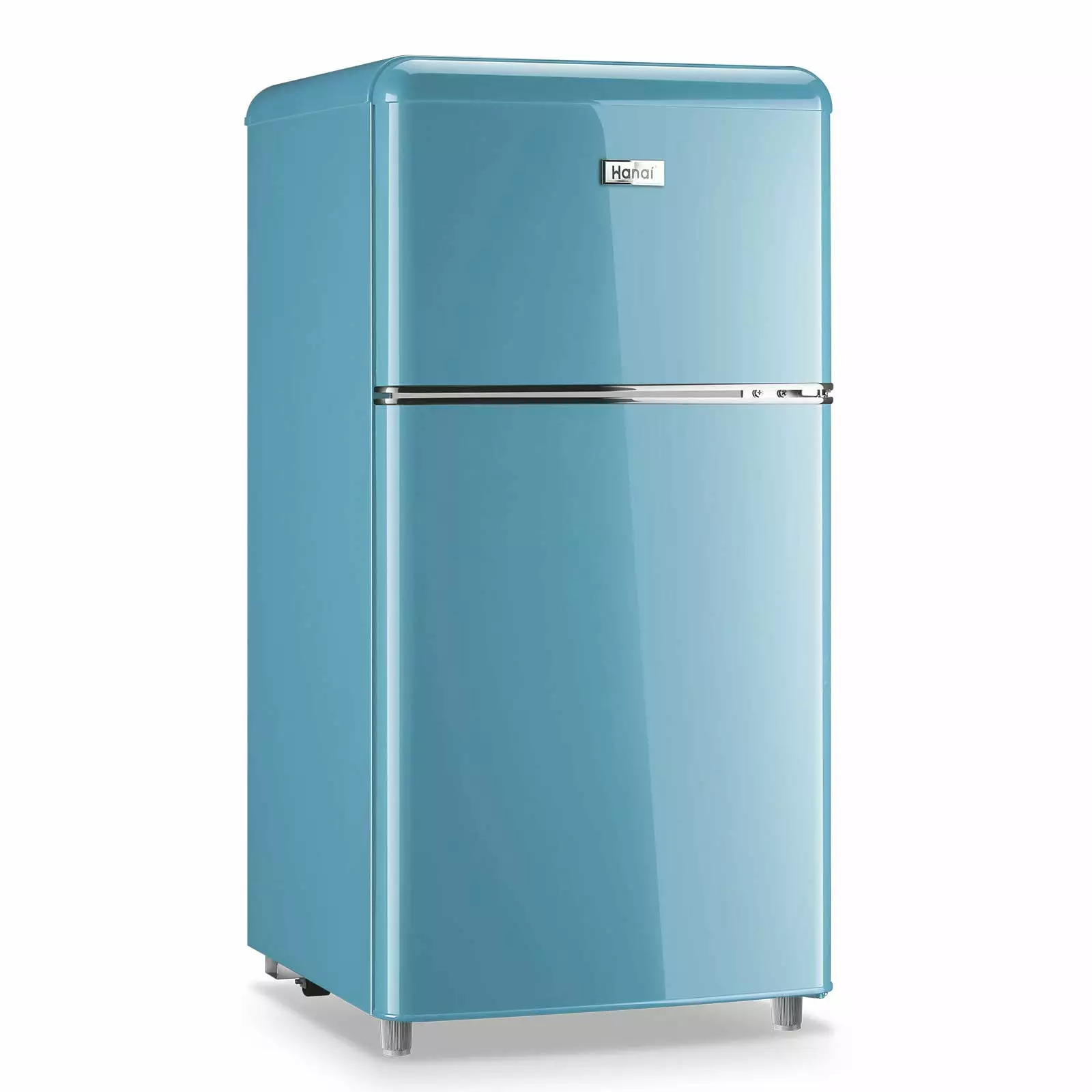 WANAI 3.2 Cu.Ft Compact Refrigerator .2 Doors Small Refrigerator.Retro Mini fridge with Freezer