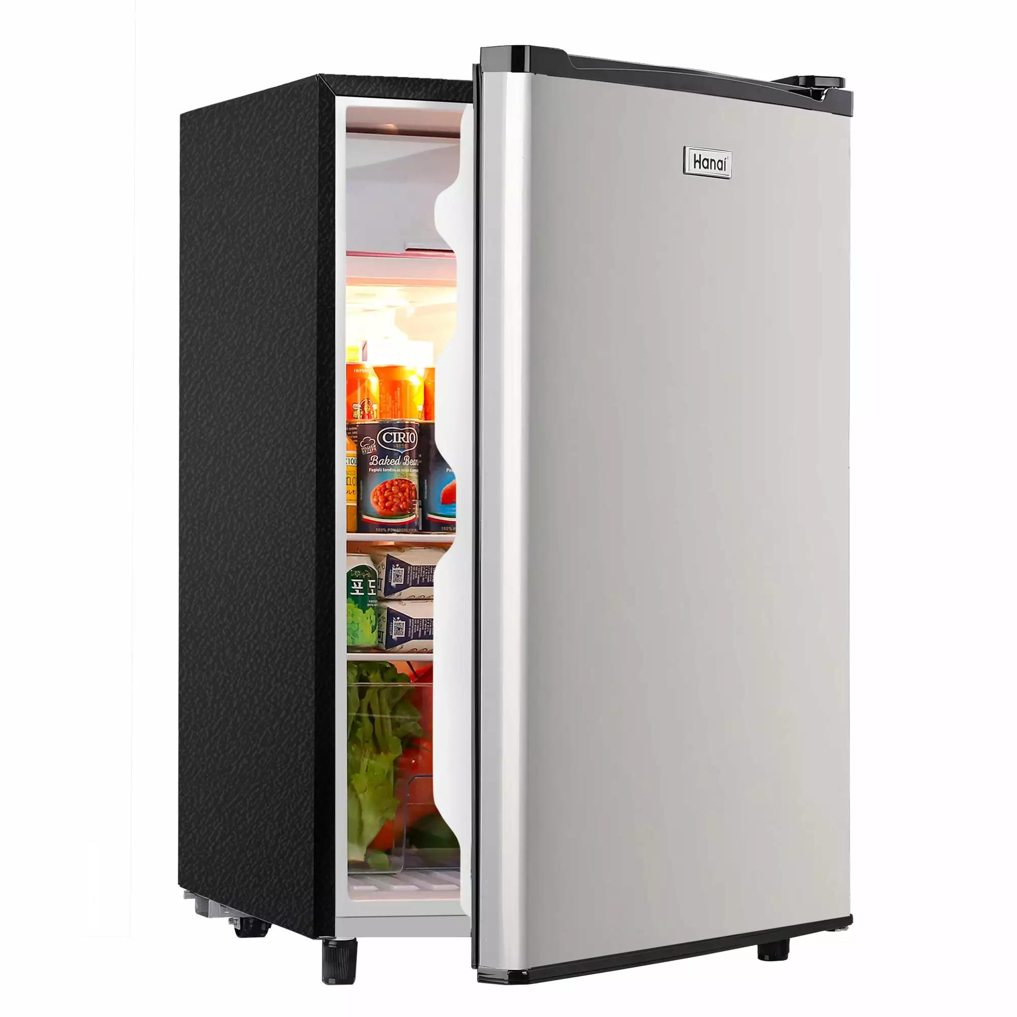 WANAI 3.2 Cu ft One Door Mini Fridge.Silvery.New