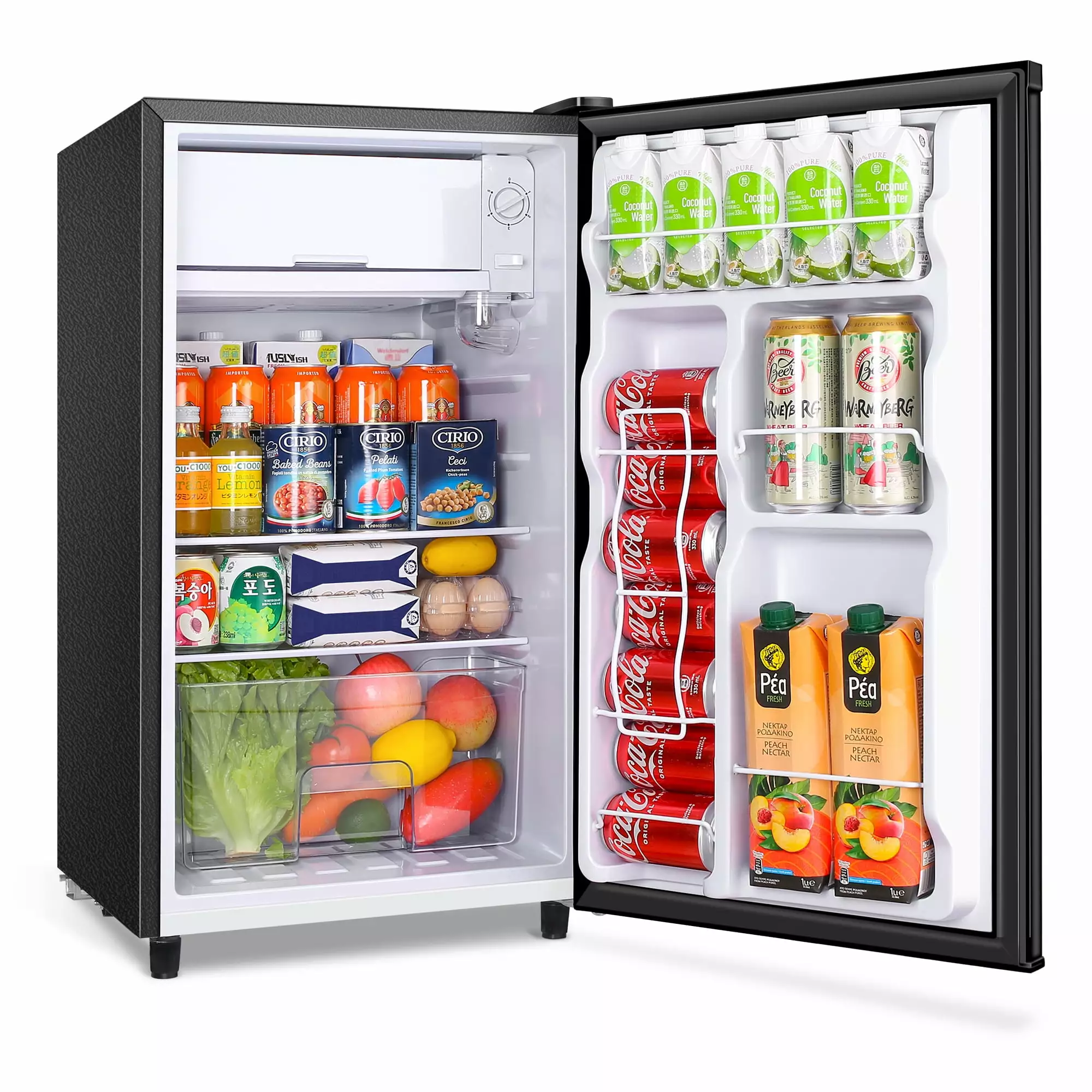 WANAI 3.2 Cu ft Single Door Mini Fridge. Black