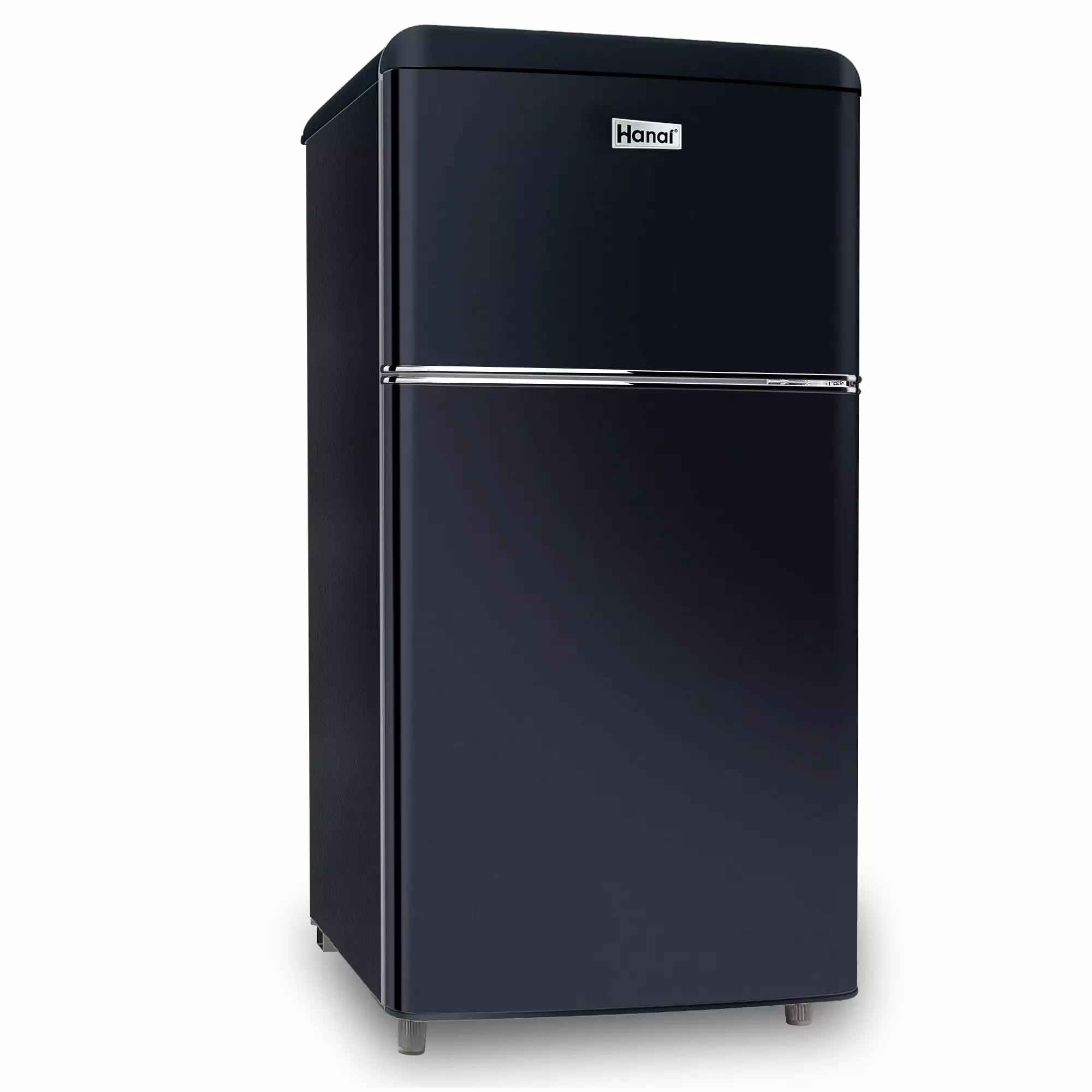 WANAI 3.5 Cu Feet Two Door Mini Fridge with Freezer.Black